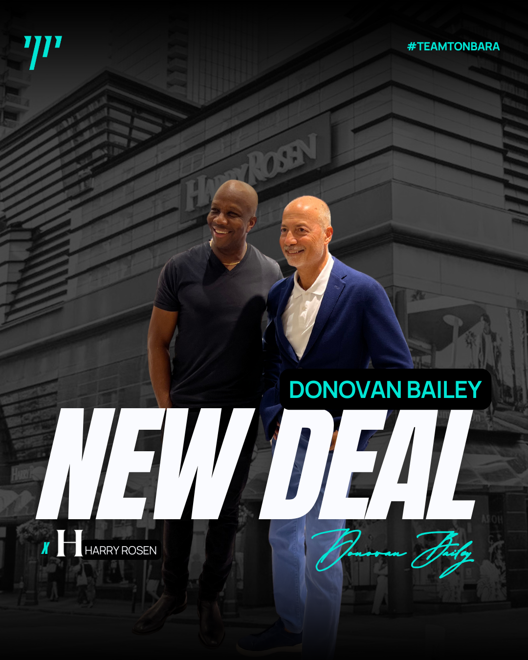Donovan Bailey Partners with Harry Rosen