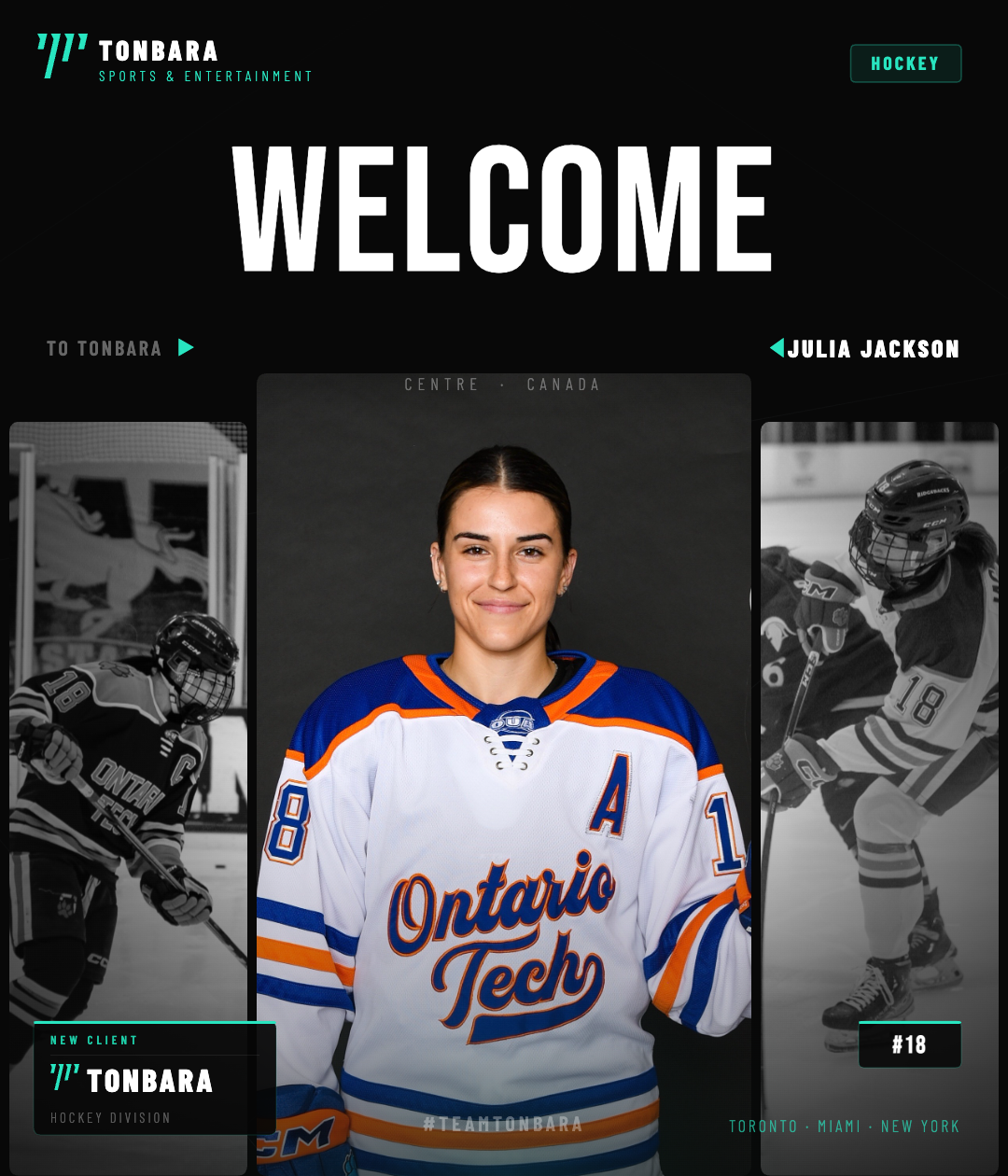 Tonbara Sports &amp; Entertainment Signs Ontario Tech Forward Julia Jackson