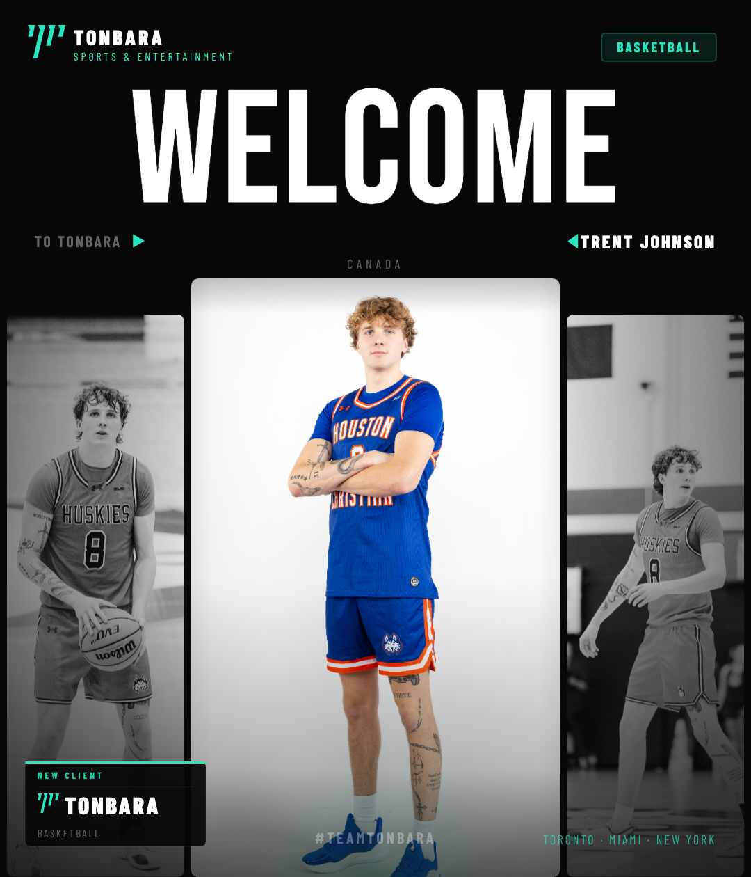 Tonbara Sports Signs Houston Christian Forward Trent Johnson