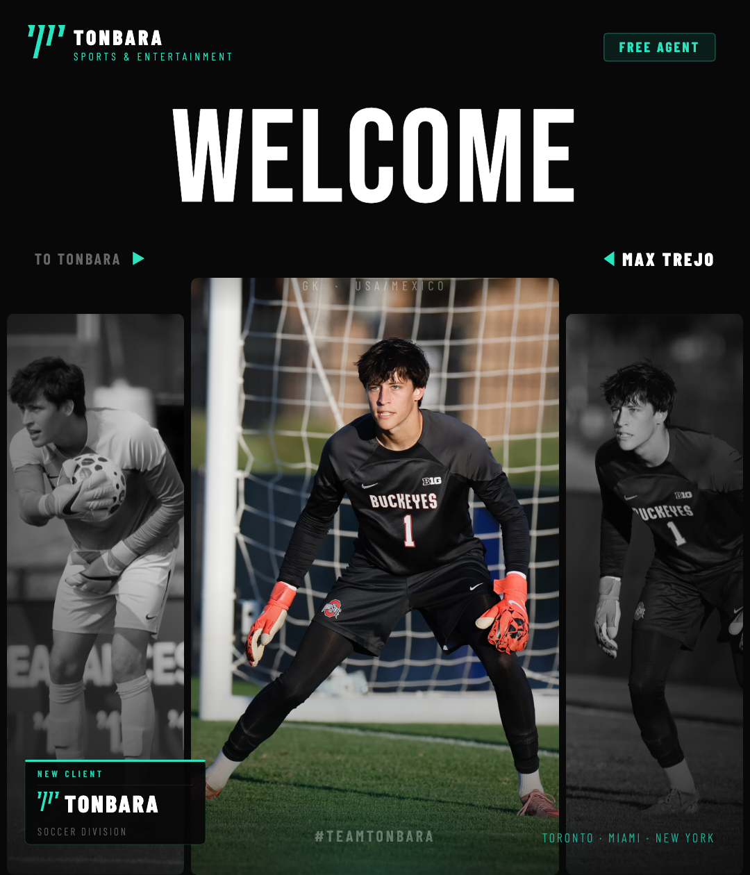 Tonbara Sports Signs Ohio State Goalkeeper Max Trejo