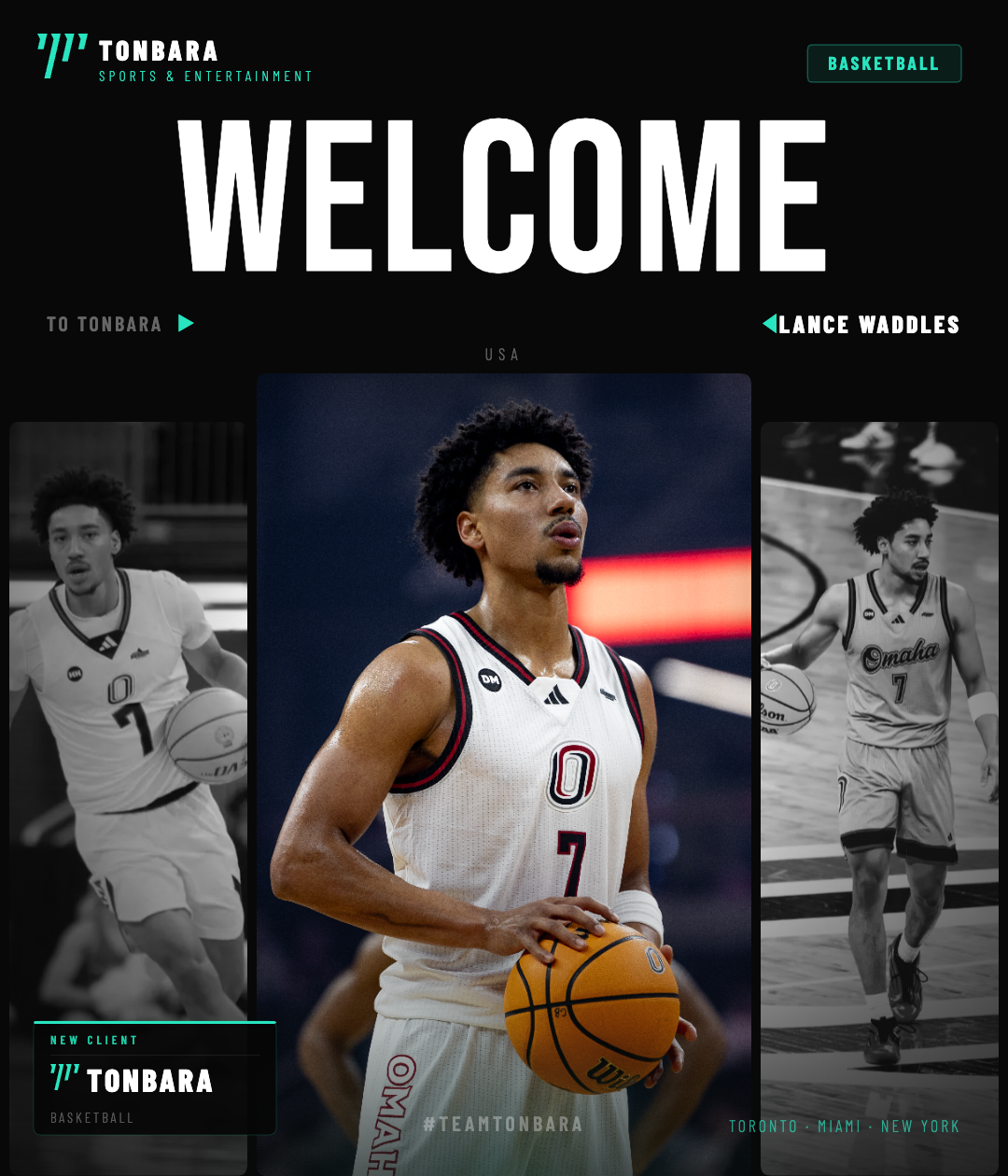 Tonbara Sports Signs Omaha Guard Lance Waddles