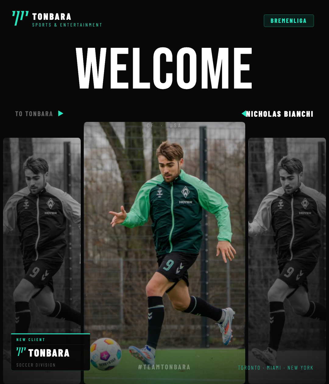 Tonbara Sports Signs Werder Bremen III Forward Nicholas Bianchi