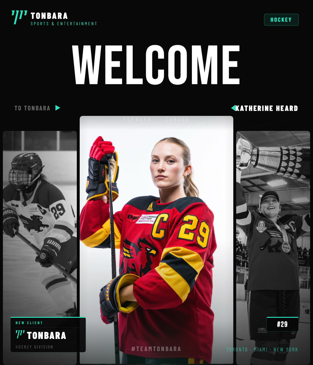 Tonbara Sports Sign Guelph Gryphons Captain Katherine Heard