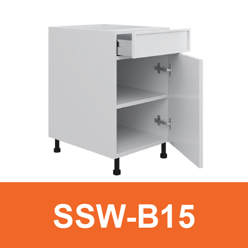 Base Cabinet 1 Drawer, 1 Door PLY-SSW-B15