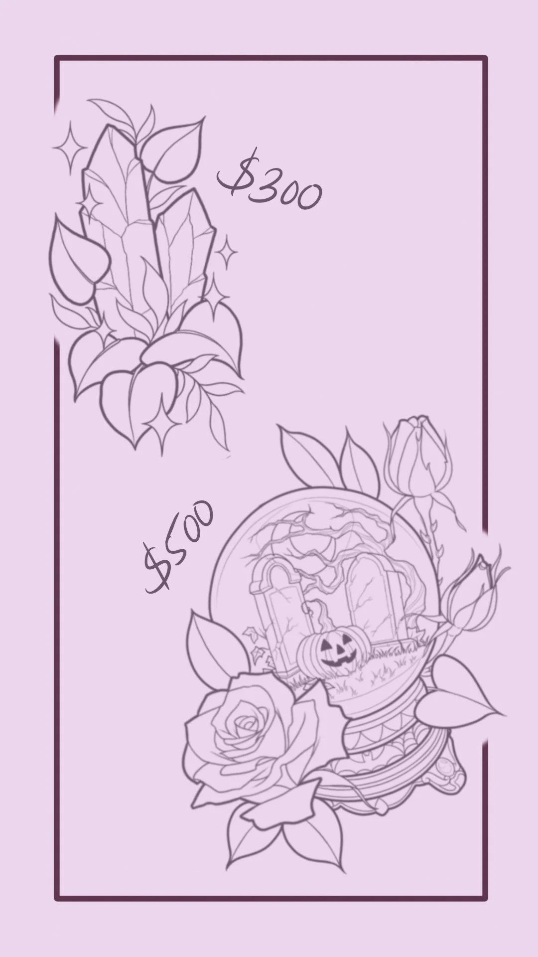 Crystals & Spooky Snowglobe