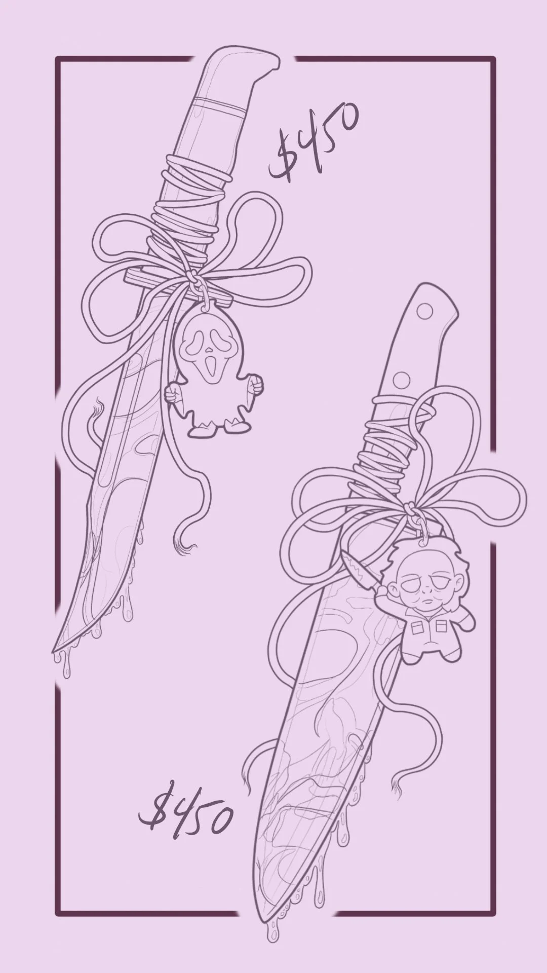 Ghostface & Michael Myers knives