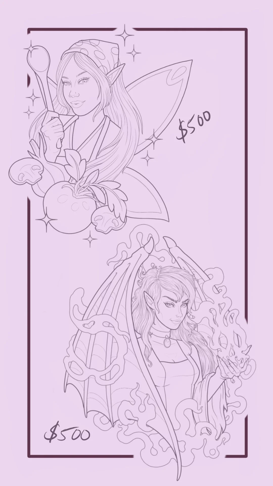 Neopets Faeries - Soup Faerie & Jhudora