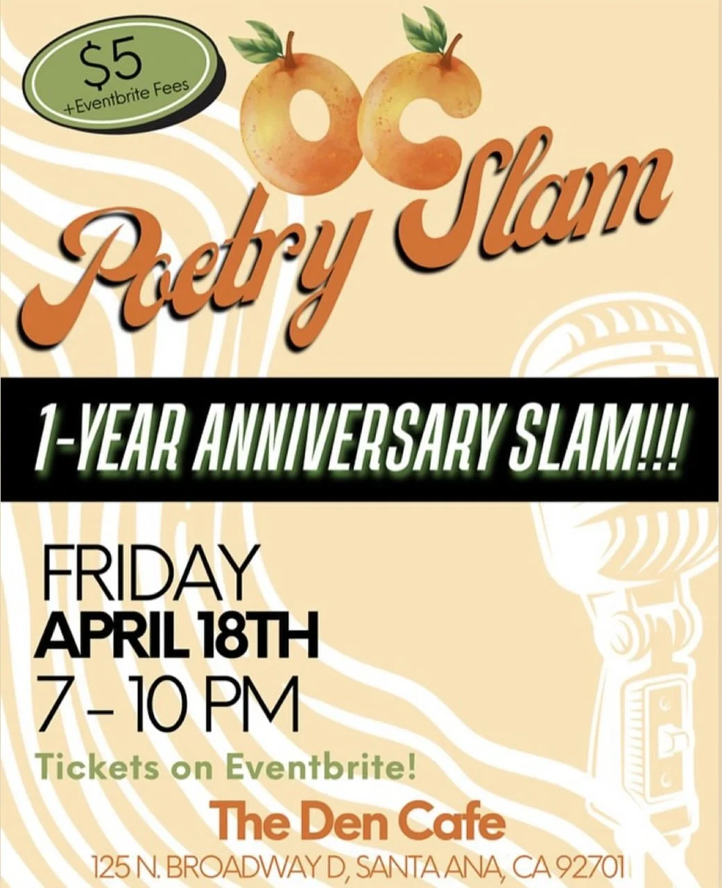 OC Poetry Slam- 1 year anni