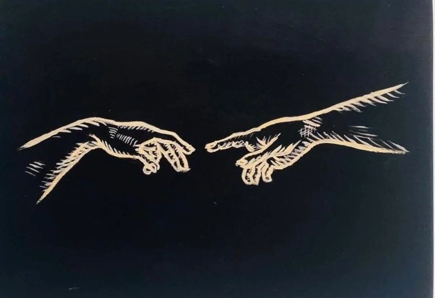 “Creation”, Acrylic on Paper, 8”x10”, 2022