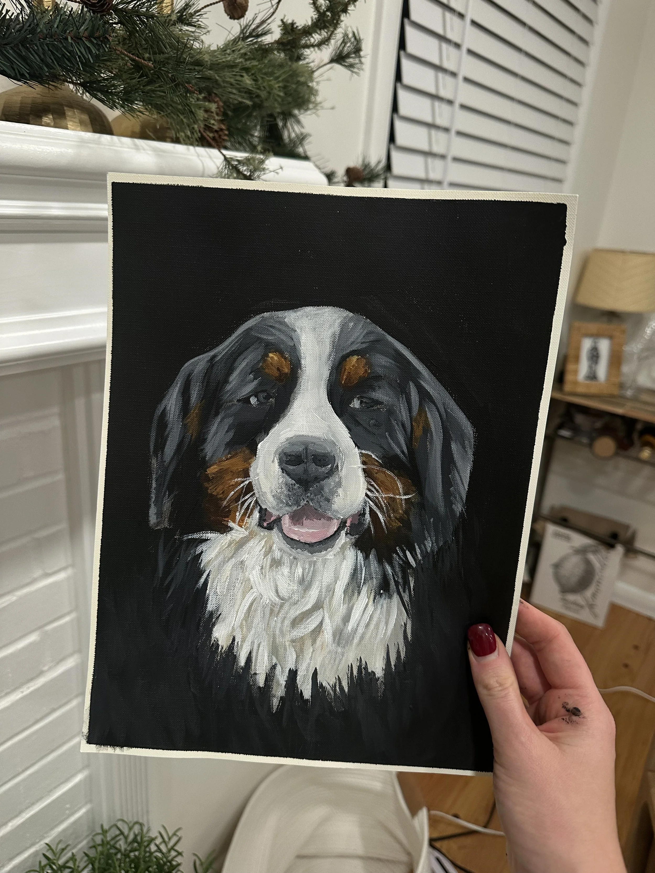“Rio”, Acrylic on Paper, 9”x12”, 2024
