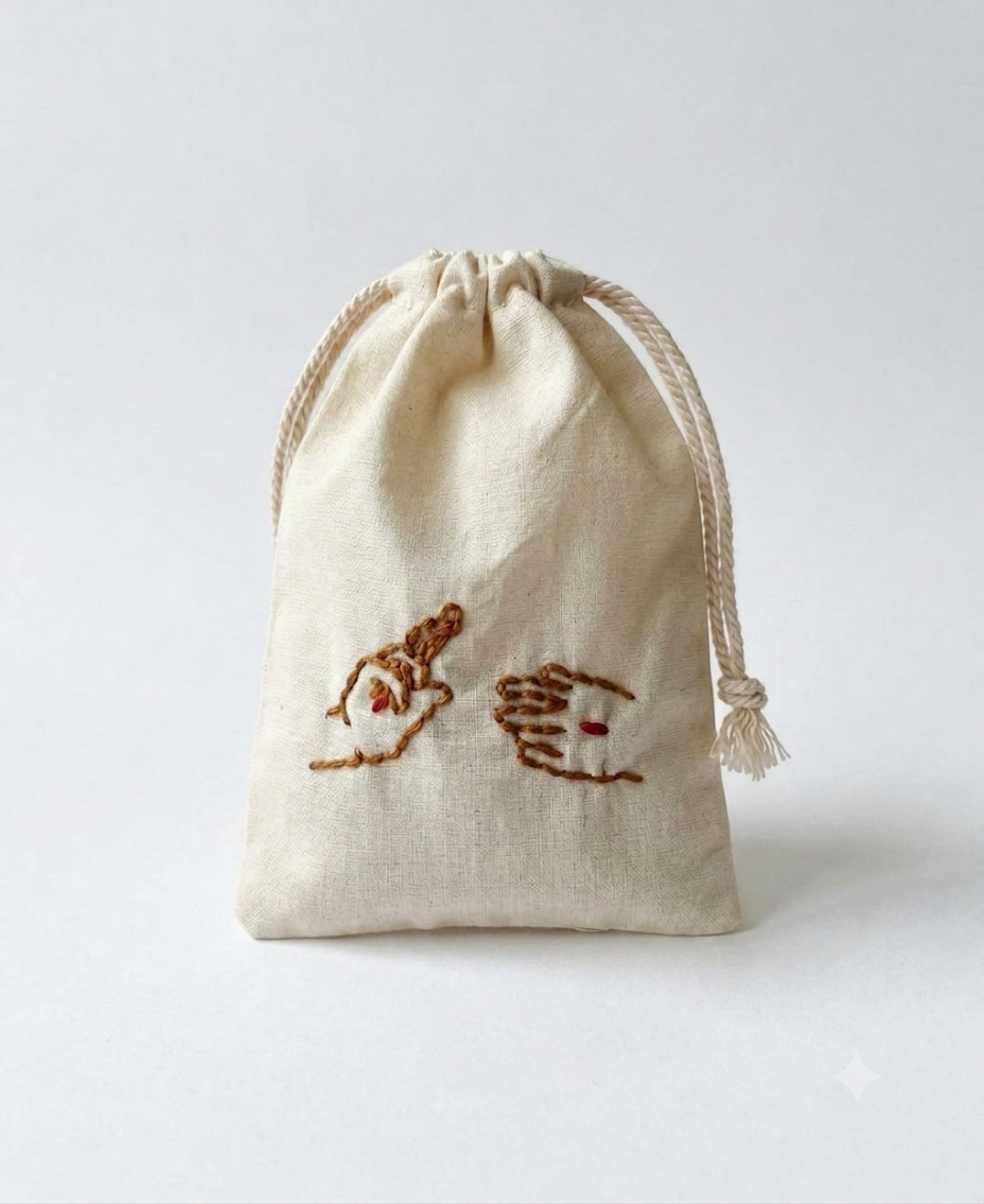 Sacred Heart Rosary Pouch