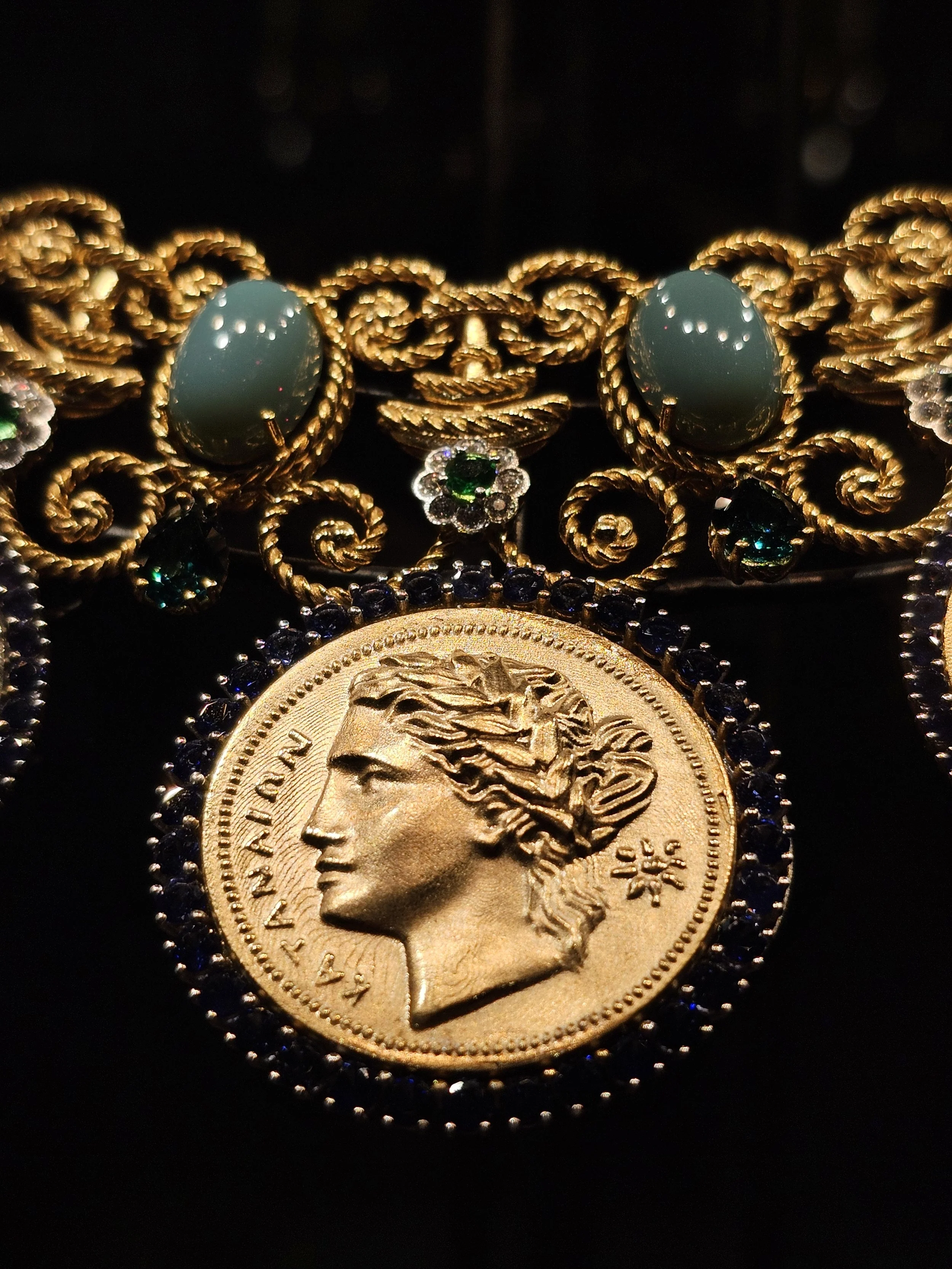 a gold coin necklace