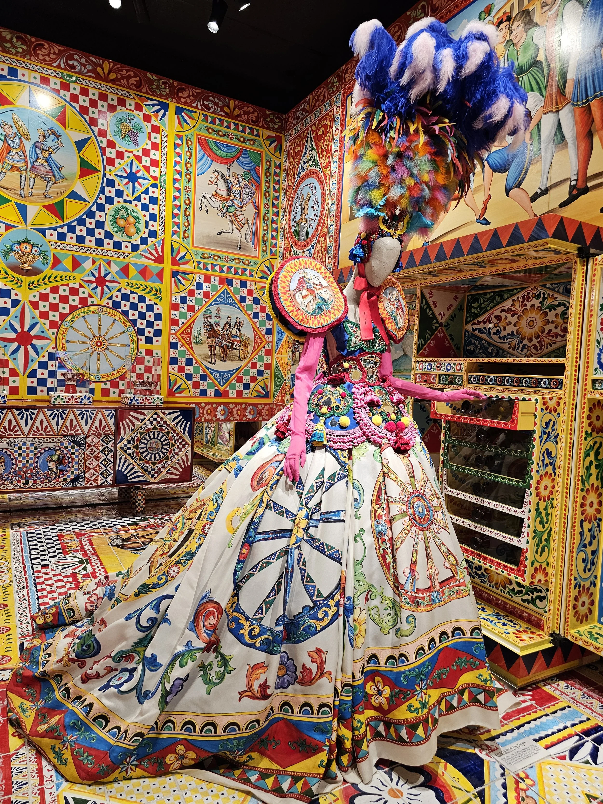 a colorful dress on a colorful background