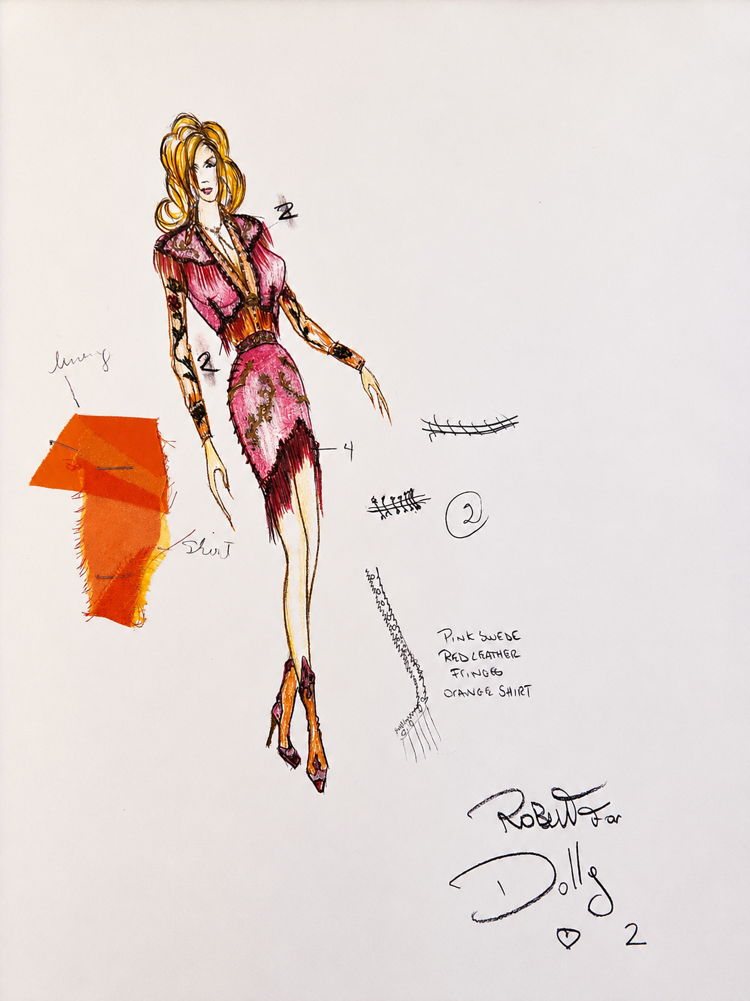 a drawing of a dress