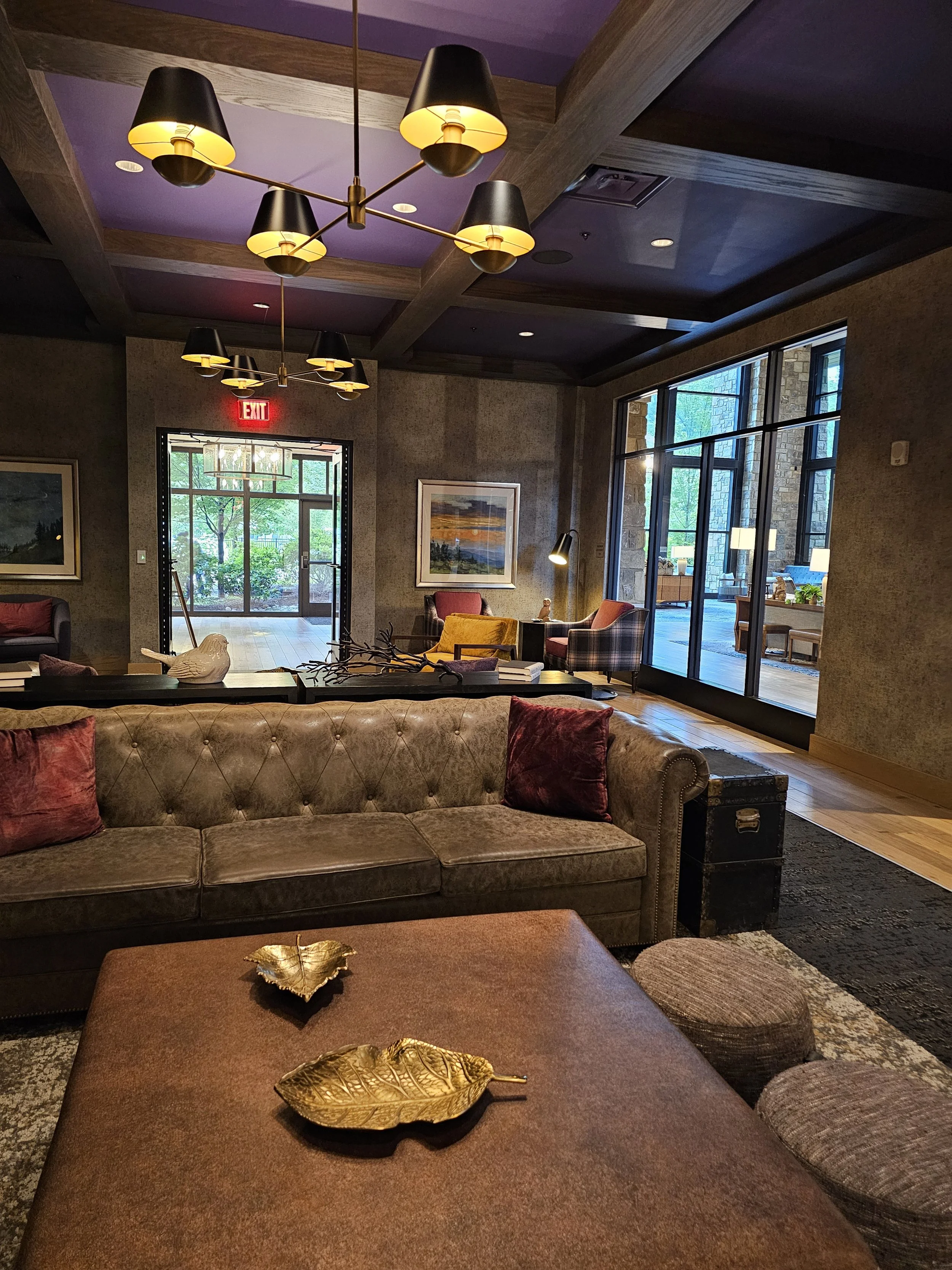 A hotel lobby area