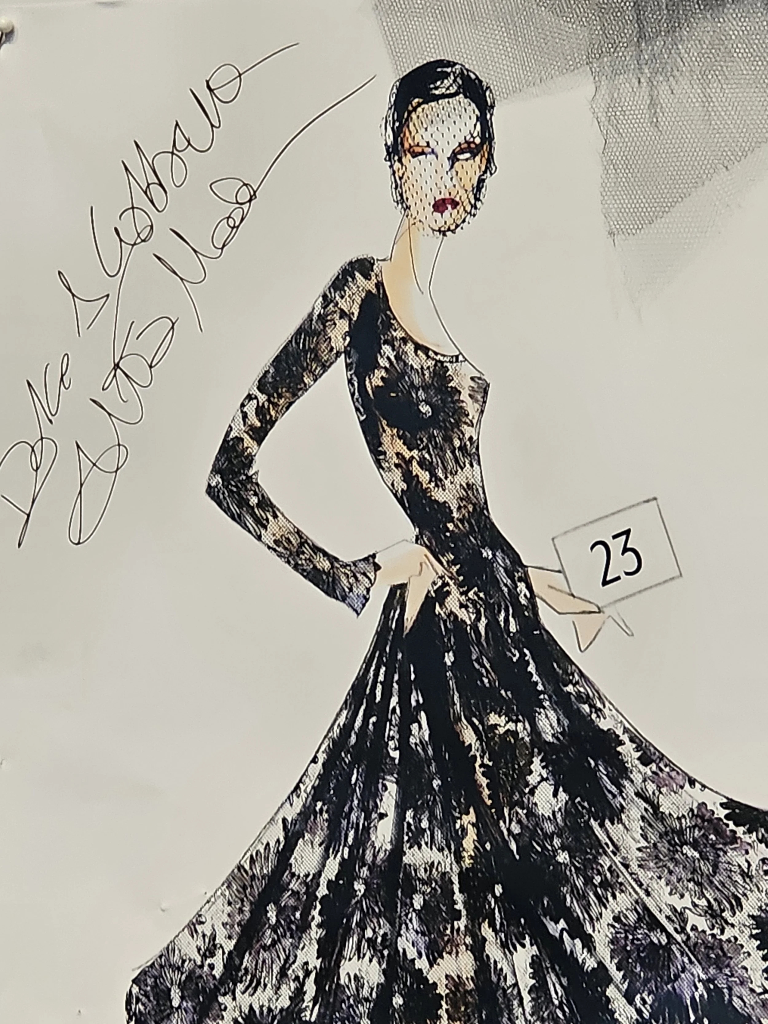 a drawing of a dress
