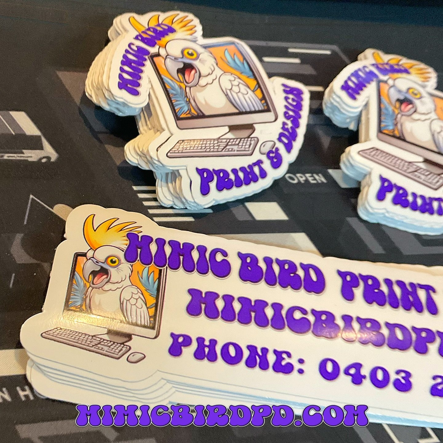Stickers & web site complete…cards are on their way @mimicbirdpd .
-
Mimic Bird Print & Design.
-
8 sovereign drive, Hastings. VIC 3915
Mimicbirdpd.com
0403 247 080
-
#businesscards #businesscard #businesscarddesign #businesscardsdesig
