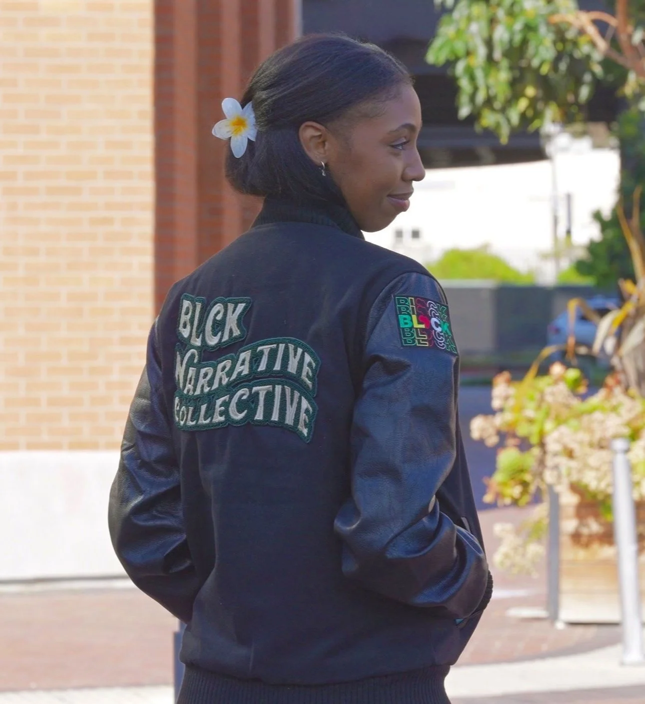 Letterman Jacket Black (Multi Color Patch)