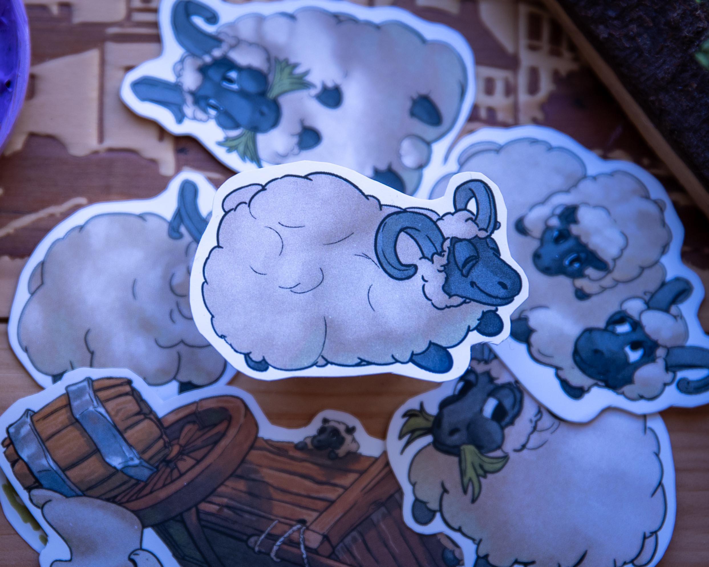 Stretchy Sheep Handcut Sticker