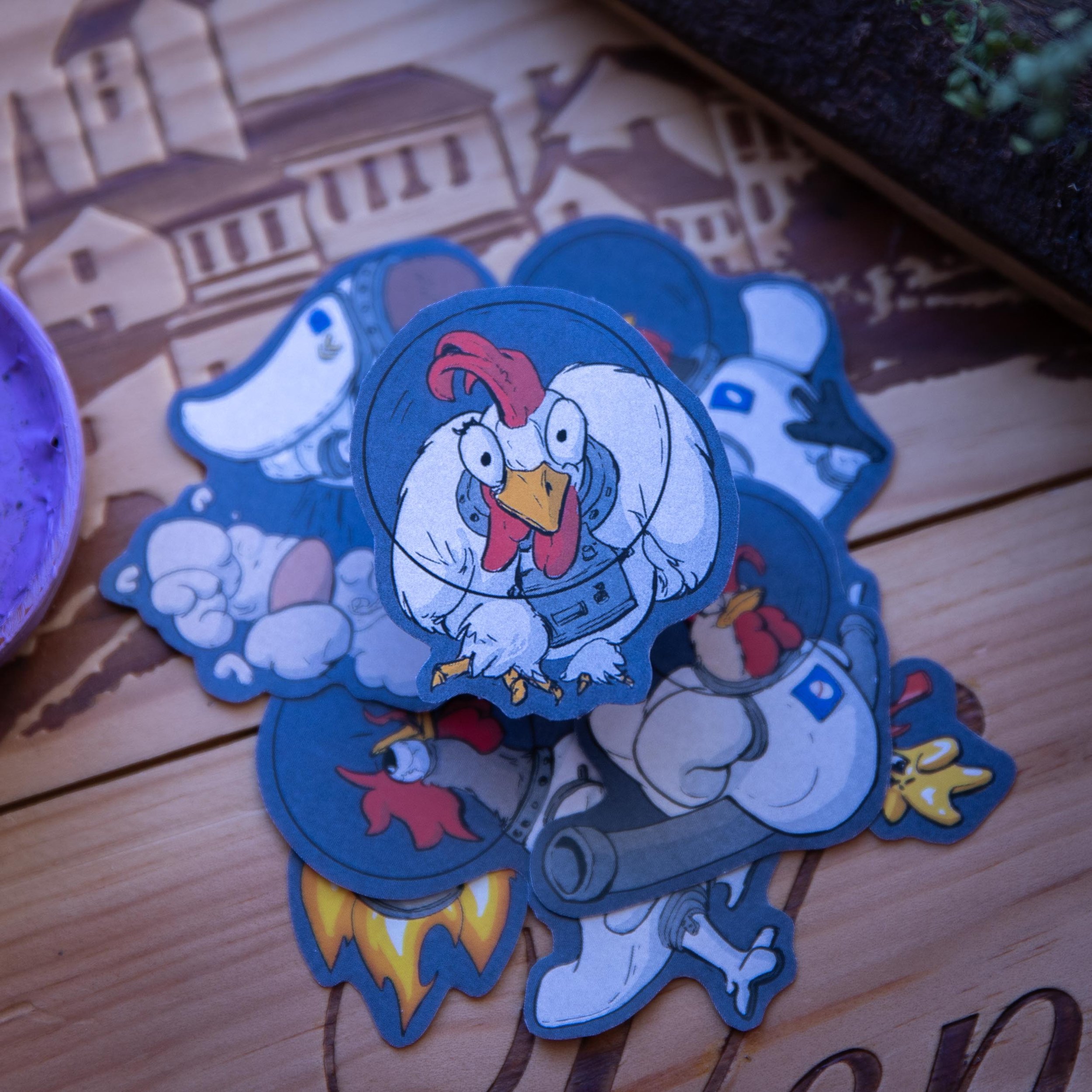 Looking Chicken Handcut Sticker