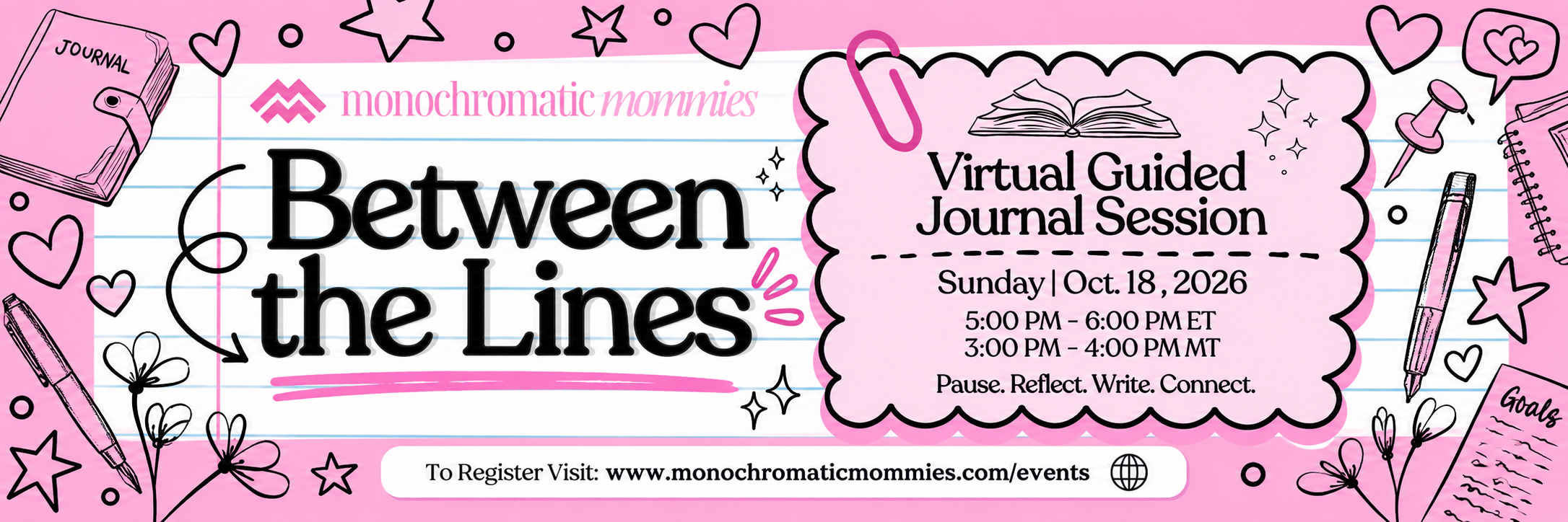Monochromatic Mommies: Between the Lines - Virtual Guided Journal Session