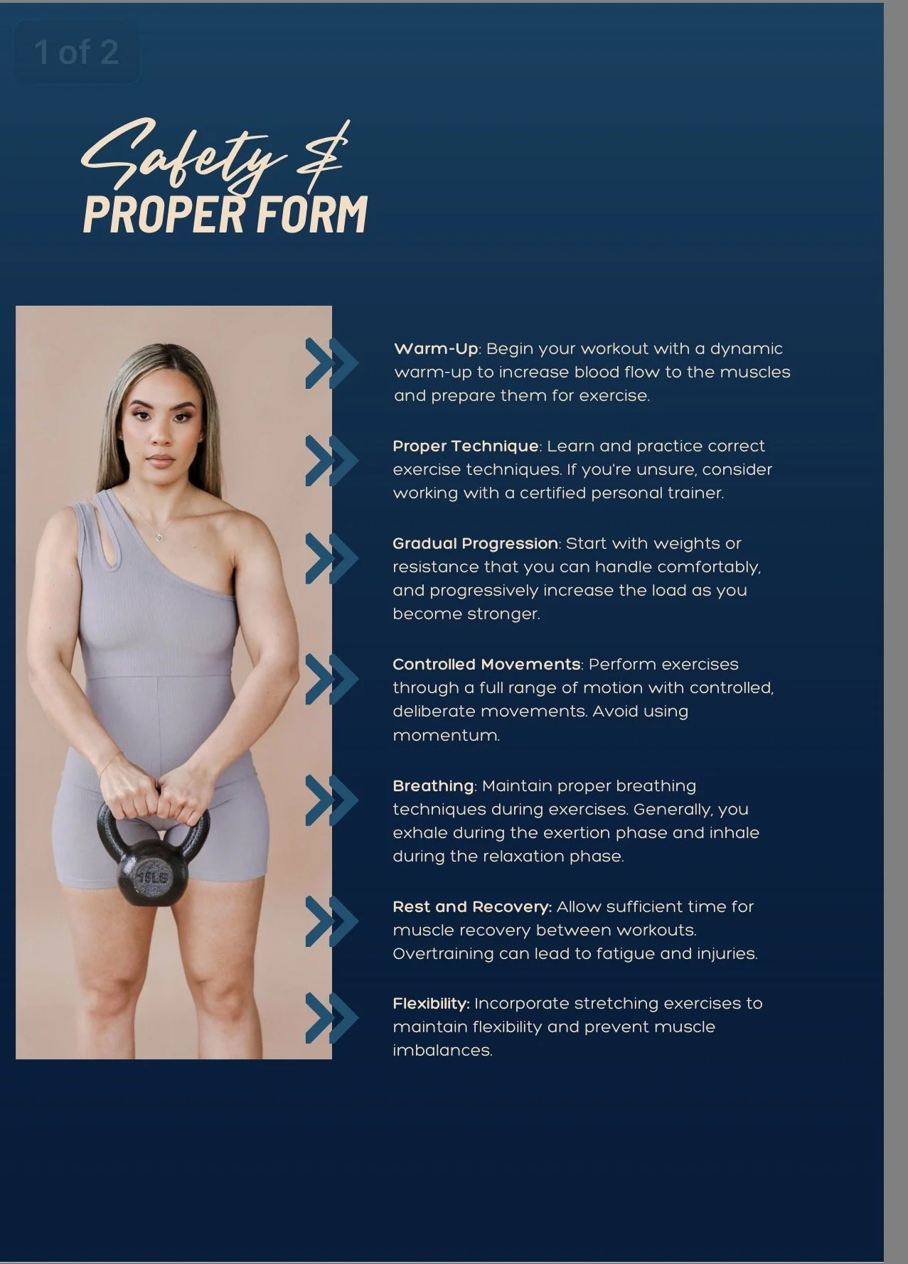 Download the Safety & Proper Form Tips from Kiandra for your next workout! 