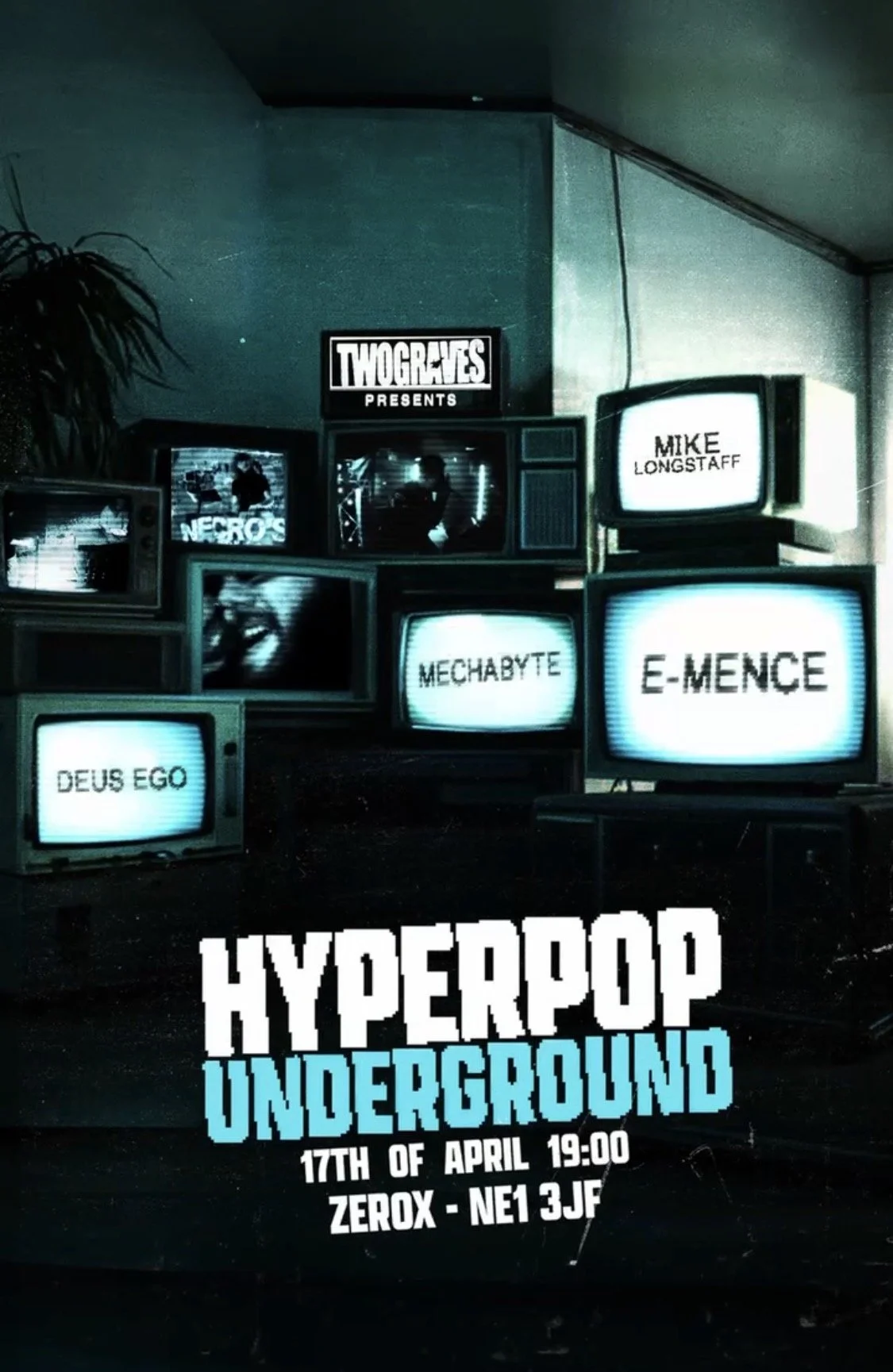 Headliner: E-Mence&nbsp;MECHABYTEDeus EgoMike Longstaff (FKA Necro Noise)