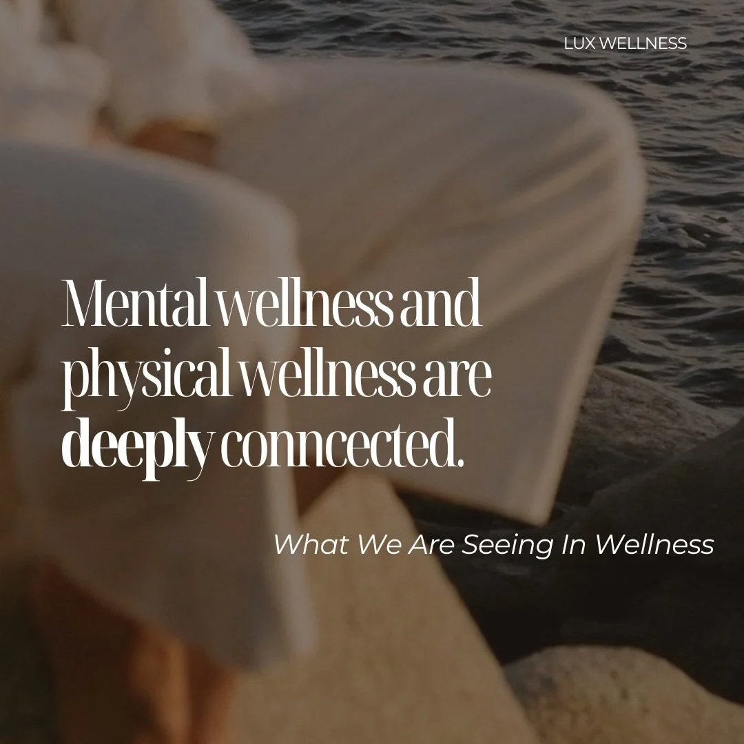 Mental wellness and physical wellness are deeply connected.

Hydration status, nutrient deficiencies, inflammation, sleep quality, stress load, nervous system overload, recovery, and overall physical health can all influence how people feel mentally 