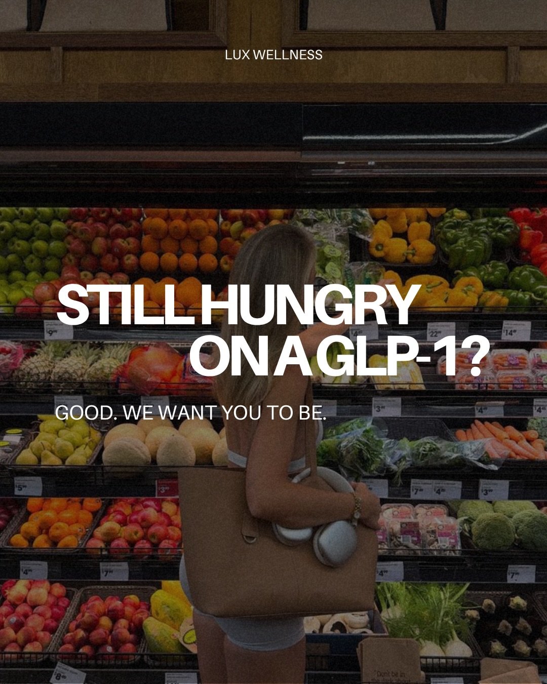 You&rsquo;re still getting hungry on your GLP-1?

Good.

We want you to.

One of the biggest misconceptions we see with GLP-1s is that the medication is &ldquo;working&rdquo; when you basically forget to eat.

That&rsquo;s not our goal.

Your body ne