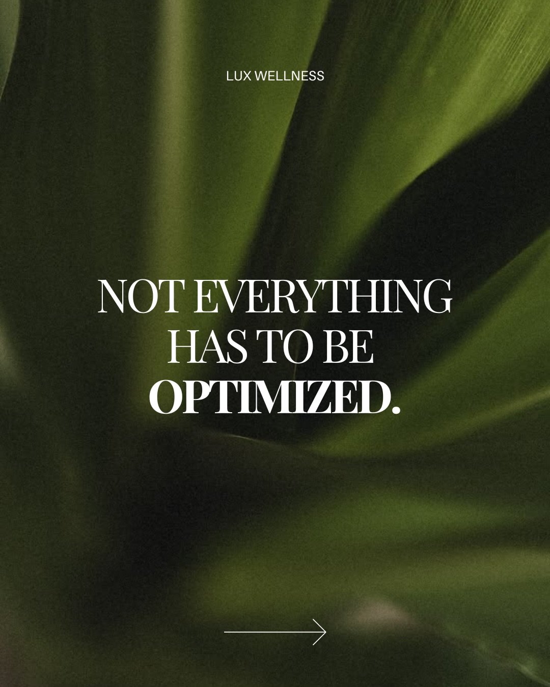Not everything has to be optimized.

We love learning about the newest research, therapies and tools that can help us feel better.

But sometimes wellness is incredibly boring.

Drink water.
Eat something with protein.
Go for a walk.
Get some sunligh