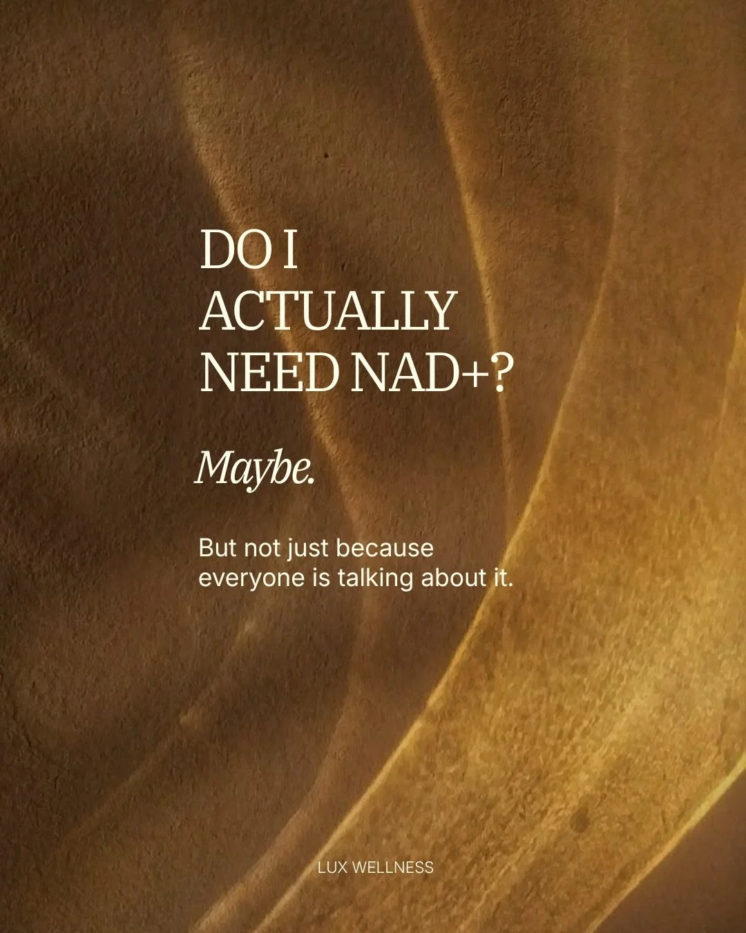 NAD+ gets called the &ldquo;fountain of youth&rdquo; molecule a lot.

And while that&rsquo;s certainly good marketing, there is some really interesting biology behind why NAD+ has become such a major topic in longevity research.

NAD+ is a coenzyme f