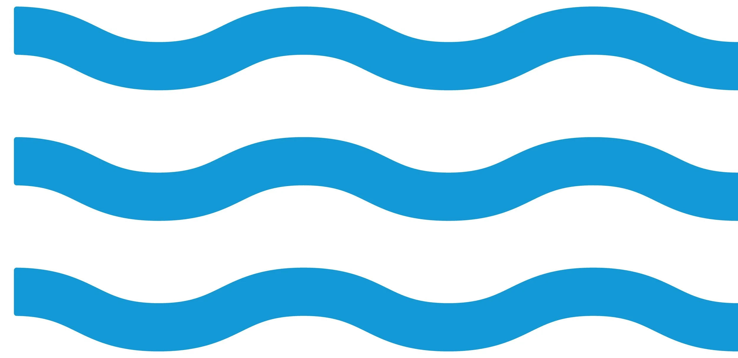 Pattern of blue wavy lines on a white background