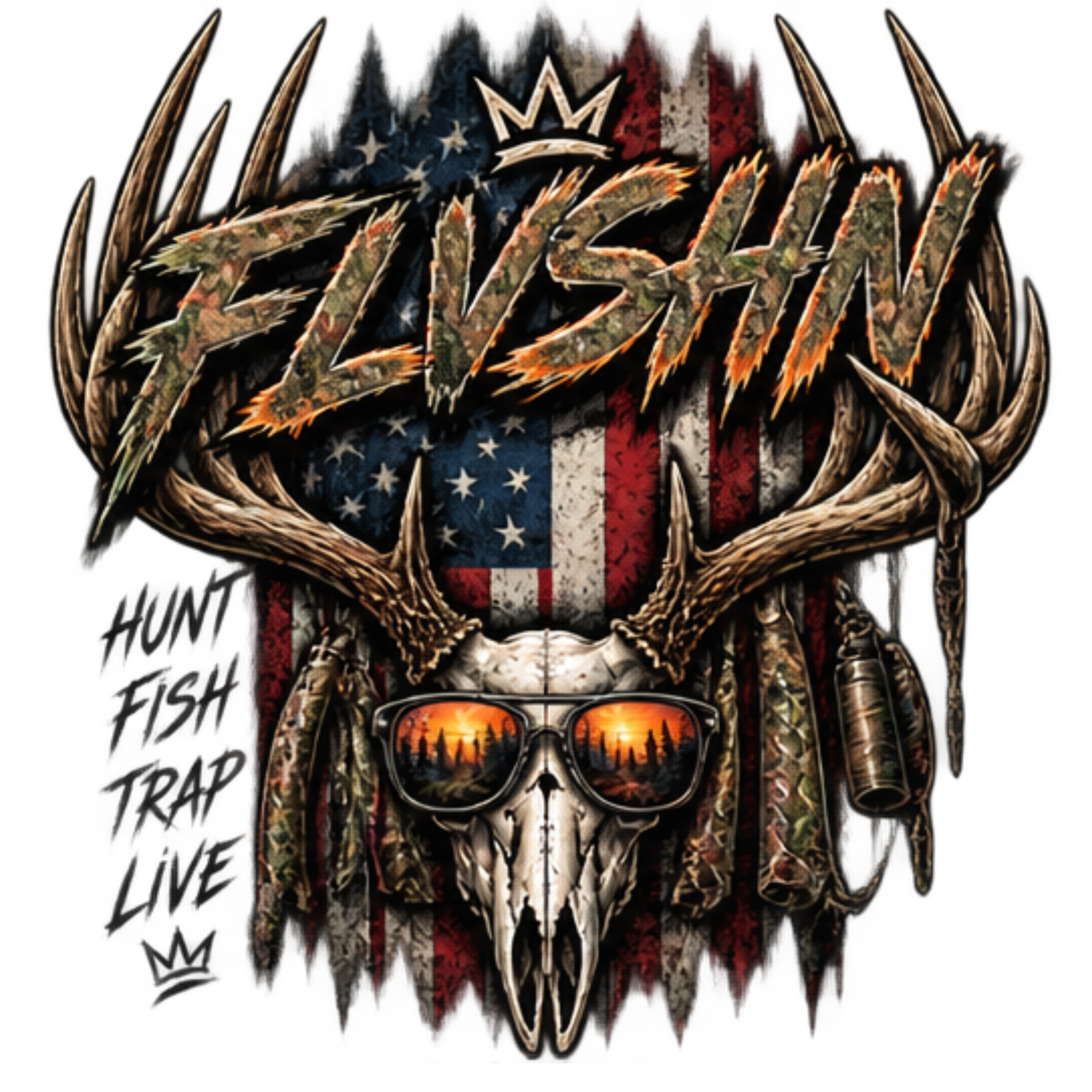 FLVSHN Cool Deer Flag