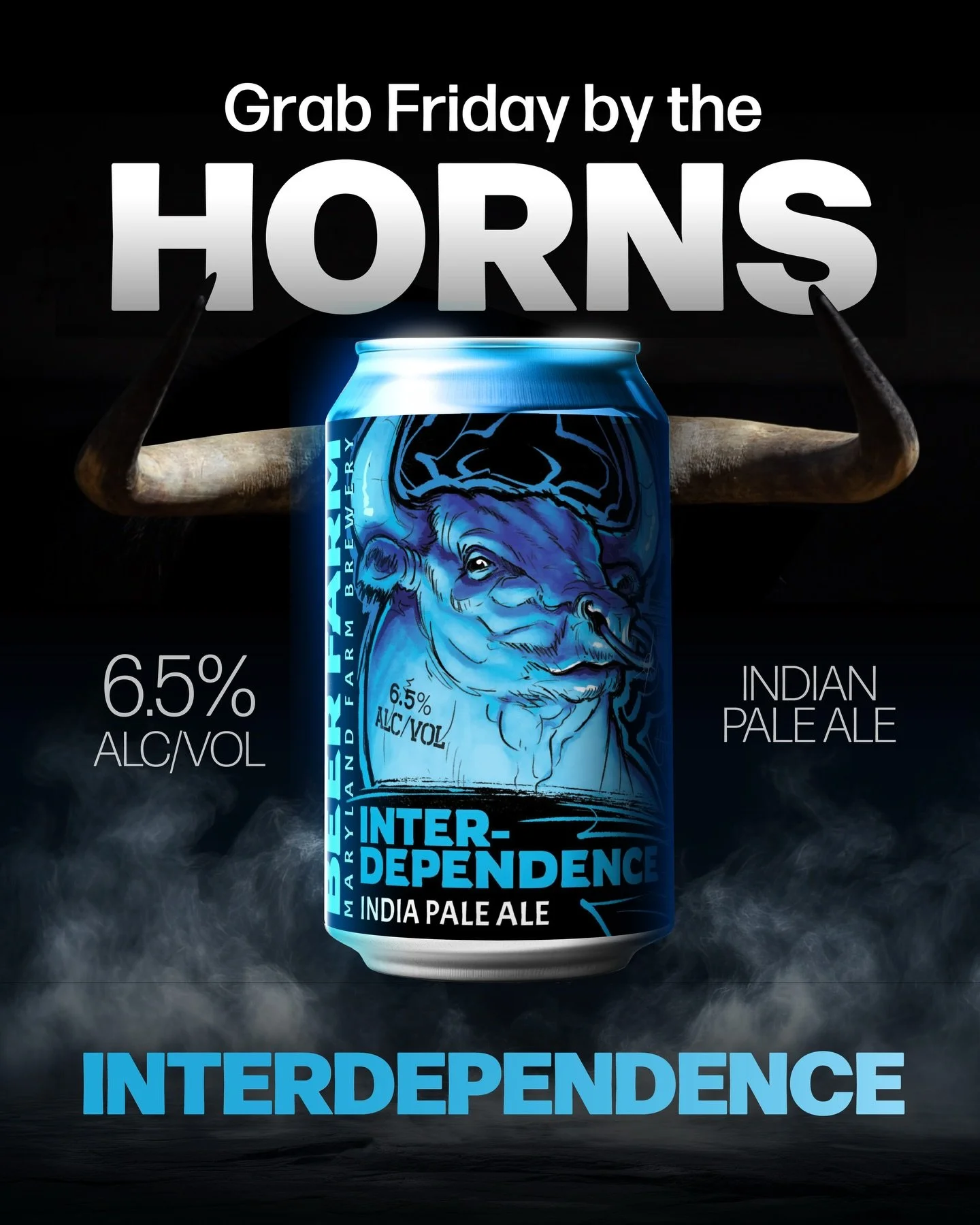 Grab Friday by the horns with the help of Interdependence 💥 A Beer Farm favorite, this 6.5% IPA brings bold flavor and helps you kick off the weekend the right way 🍻 #BeerFarm #DrinkLocal #BeerFarmDistro #Interdependence