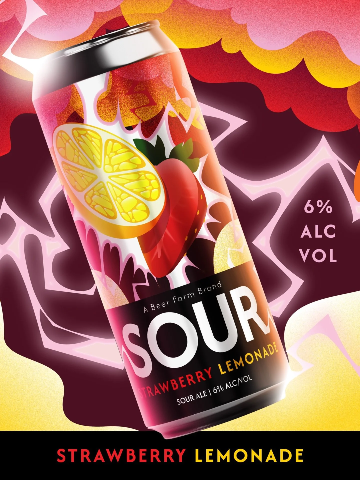 Strawberry Lemonade Sour 🍓 A Sour Ale made with real fruit 🍋 Lactose-free, pasteurized for shelf stability, &amp; preservative-free 😊 Add our newest sour to your lineup today! 🍻 #BeerFarmDistro #BeerFarm #CraftBeer #SourAle