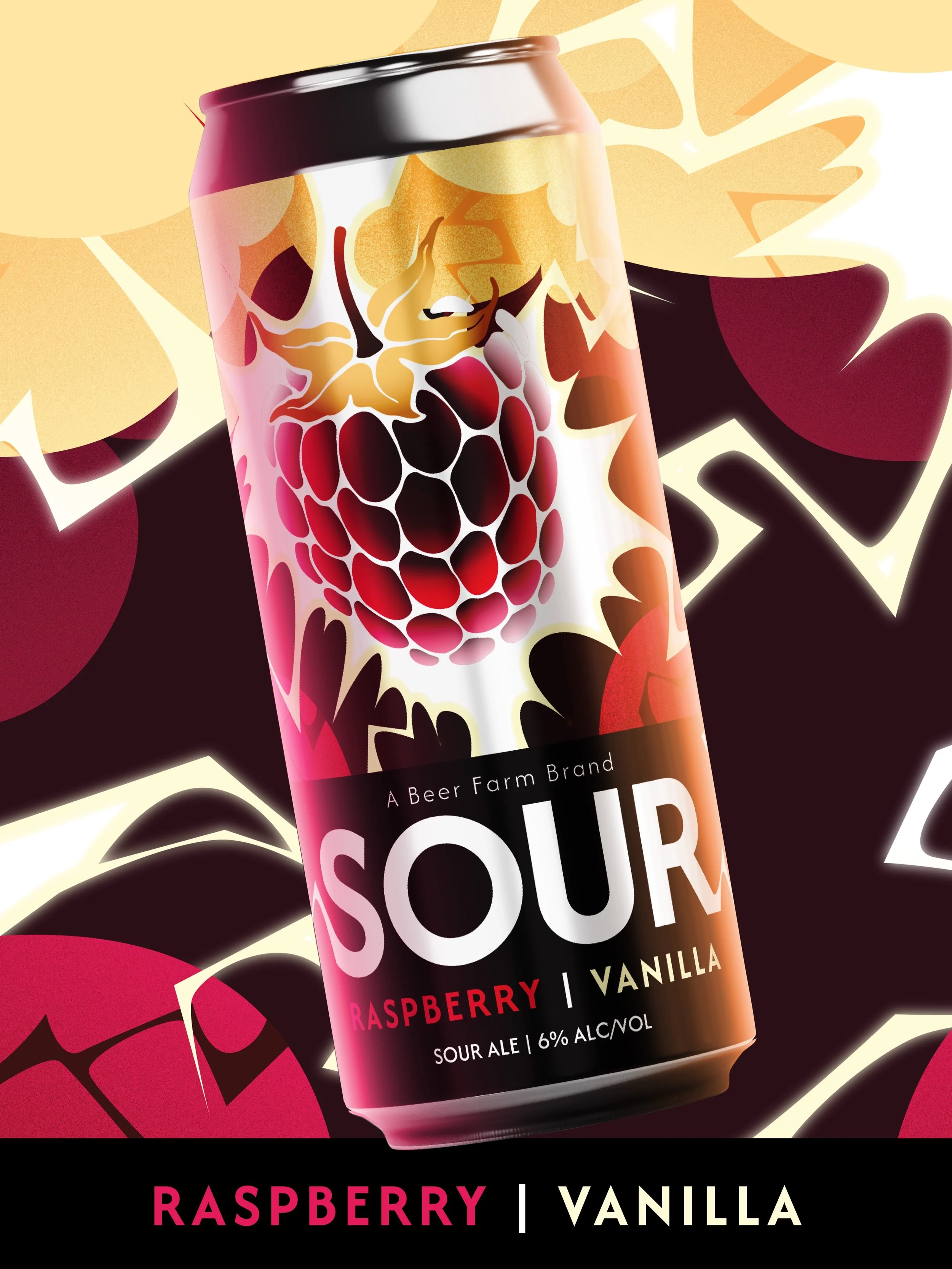New sour out now ⚡️ Beer Farm&rsquo;s Raspberry Vanilla Sour is brewed with over 1,000 pounds of real raspberries for a bright, jammy tartness balanced by smooth vanilla sweetness 🍓 A refreshing sour with the perfect harmony of tart and sweet at 6% 