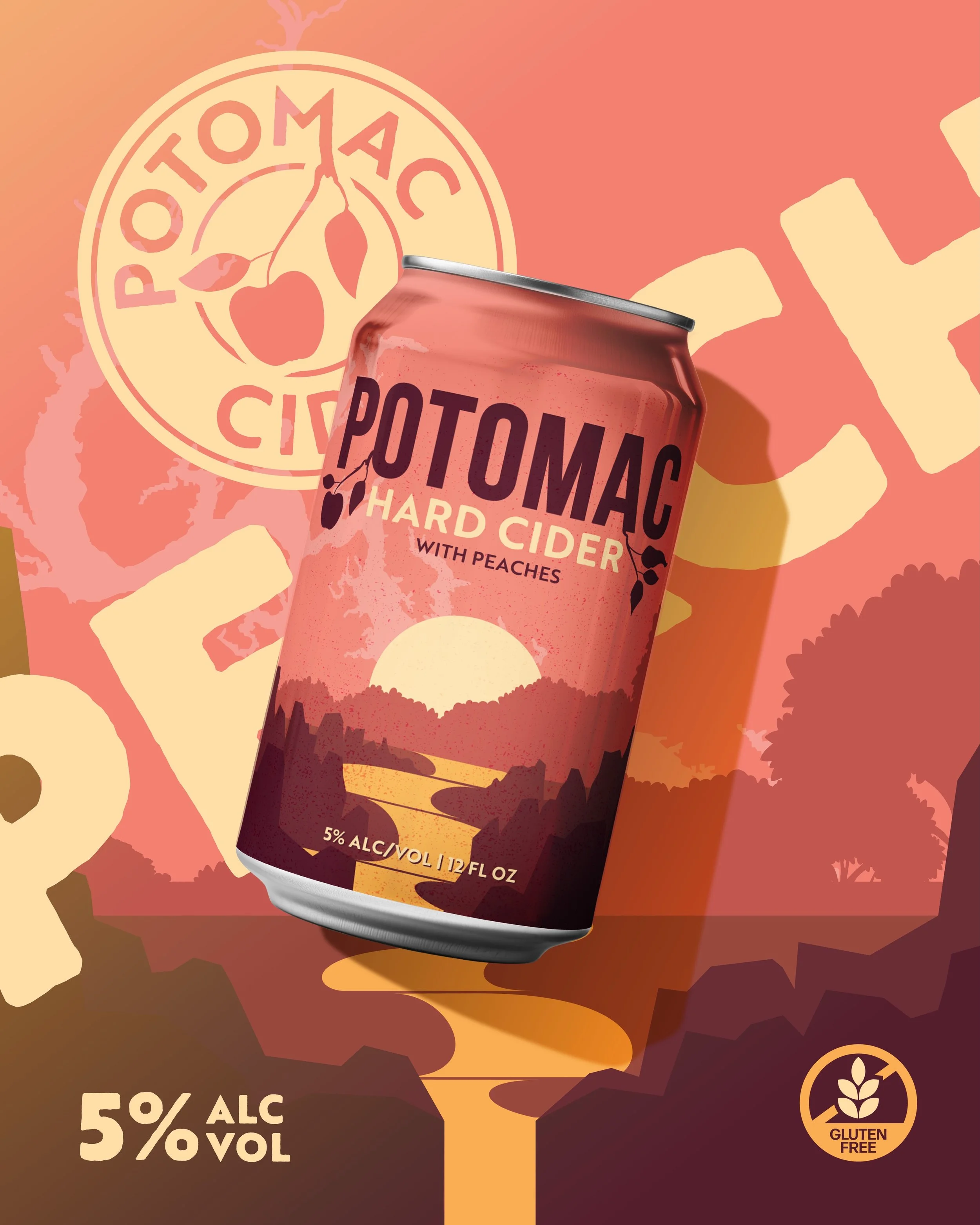 Potomac Hard Cider with peaches is back 🍑 Semi-sweet with bold apple flavor and juicy peach notes ✨ Give Potomac Peach Hard Cider a try! 😊 #BeerFarm #Potomac #HardCider #DrinkLocal #BeerFarmDistro