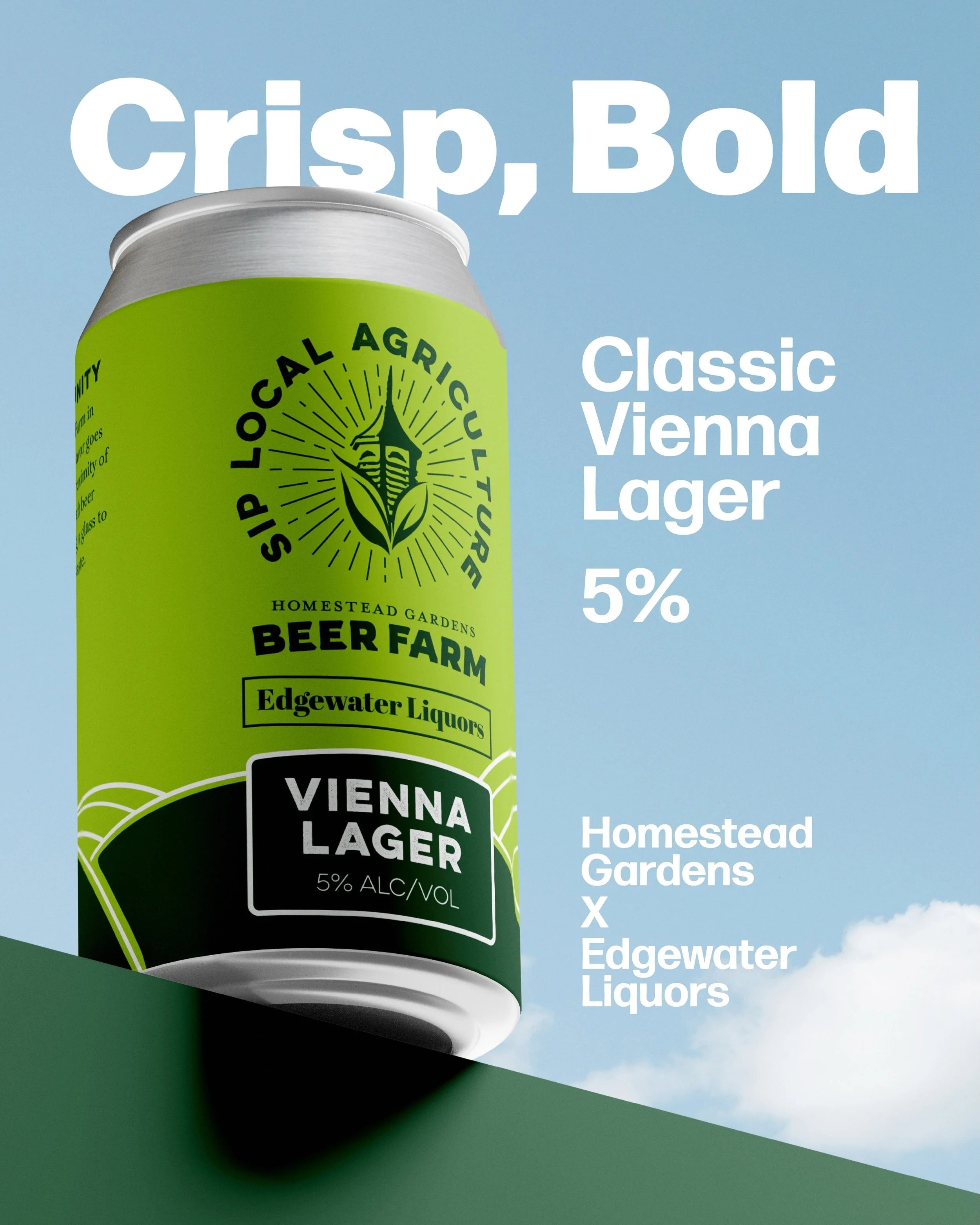 Introducing a special collaboration brew between Edgewater Liquors and Beer Farm at Homestead Gardens! 🌱🍻

Enjoy this crisp, malty Vienna Lager with notes of caramel and toasted bread. At 5% ABV, it&rsquo;s an easy-drinking beer that&rsquo;s perfec