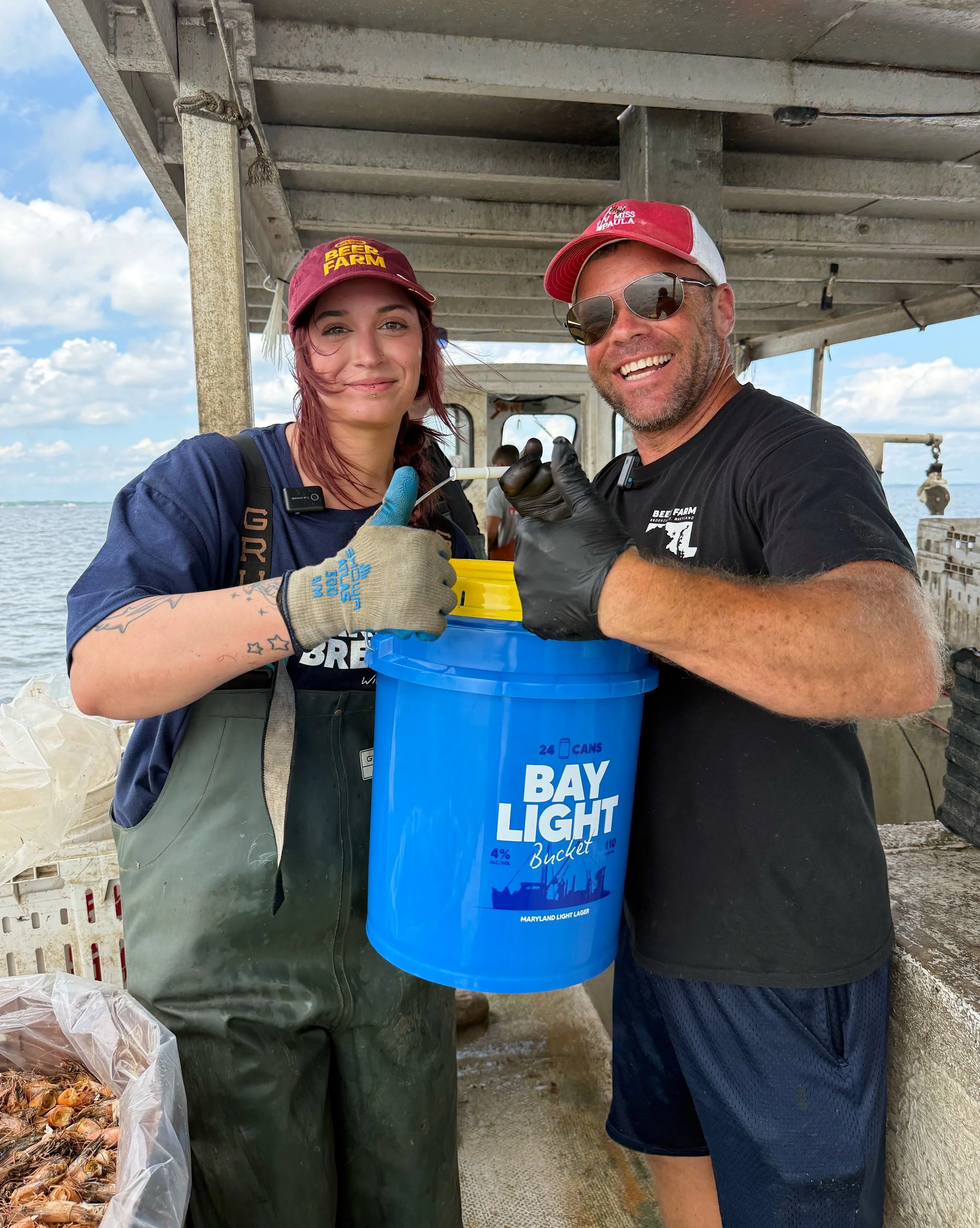 Olivia got to workin&rsquo; the water yesterday with CJ Crab Dad 🦀 Safe to say she earned herself a break and a Bay Light bucket 🍺

Bay Light buckets are available now at select retailers including Fishpaw&rsquo;s Market Place, Whitey&rsquo;s Liquo