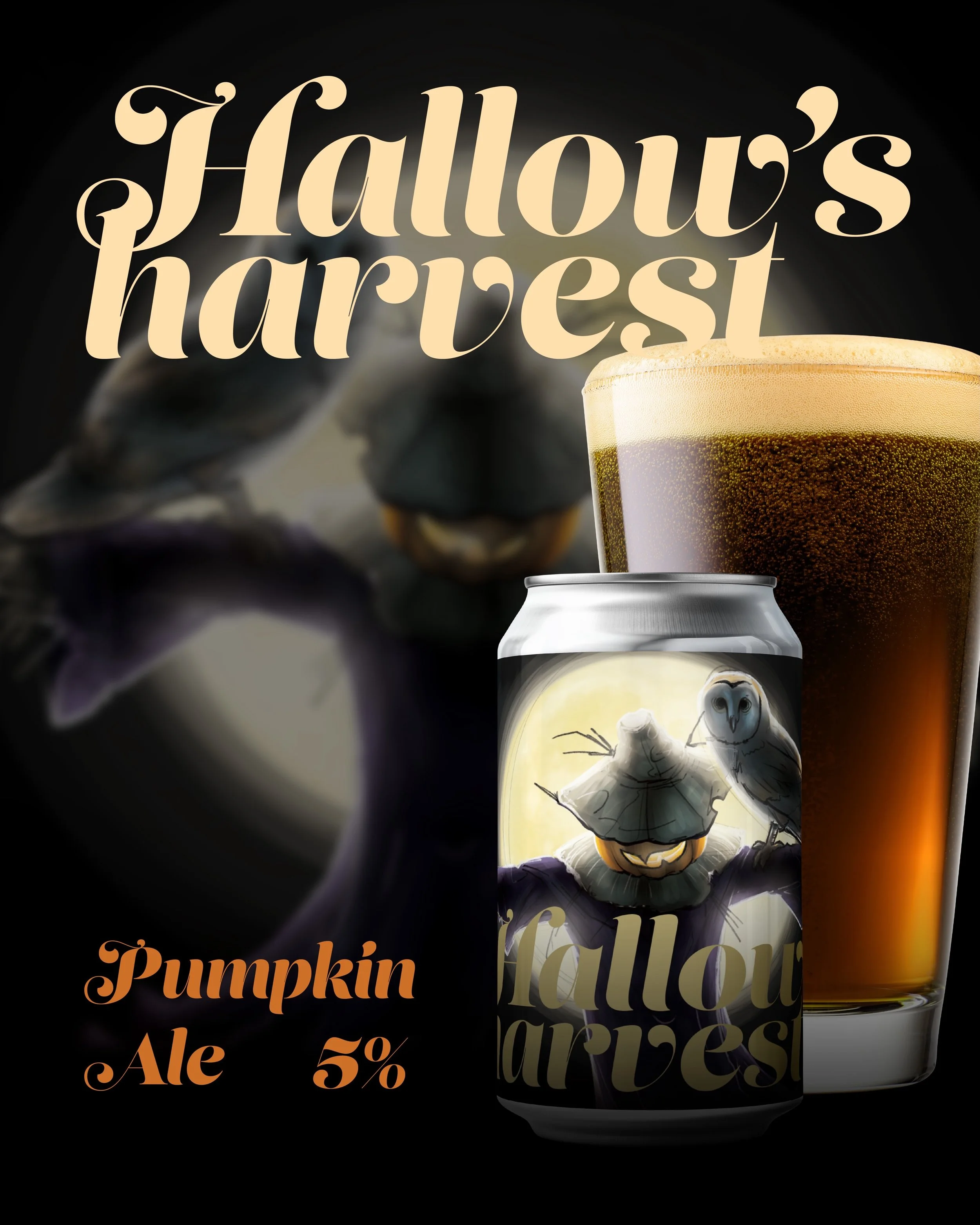 Who&rsquo;s ready for fall? 🎃 Hallow&rsquo;s Harvest is a seasonal harvest ale brewed with pumpkin and pie spices 🥧 Find this seasonal treat at your local Beer Farm retailer! 🍻 #BeerFarm #DrinkLocal #BeerFarmDistro