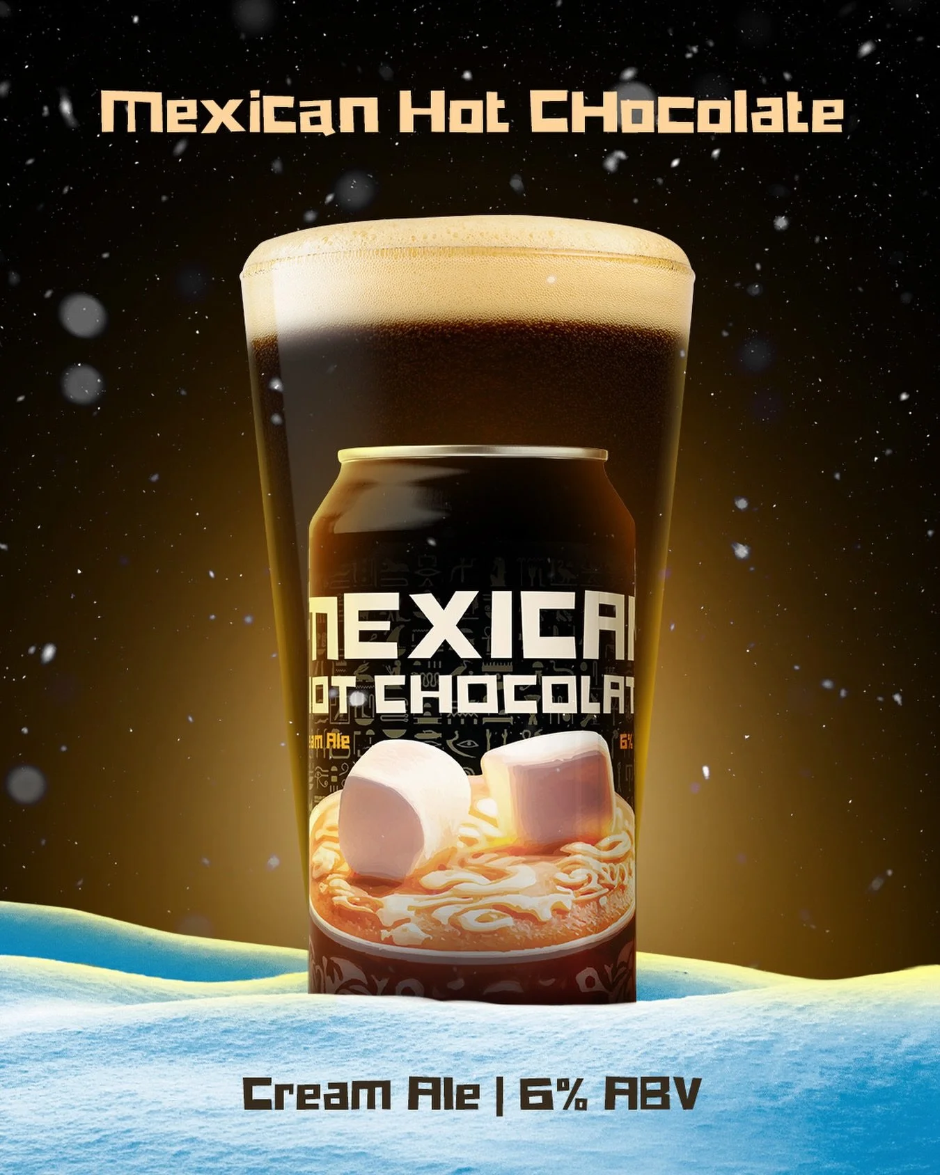 Mexican Hot Chocolate is back! 🍫 Dive into waves of chocolatey currents, cayenne spice, cinnamon warmth, and a fluffy marshmallow finish ☕️ This Cream Ale adventure is waiting for you to give it a try! 🍻 #BeerFarm #BeerFarmDistro