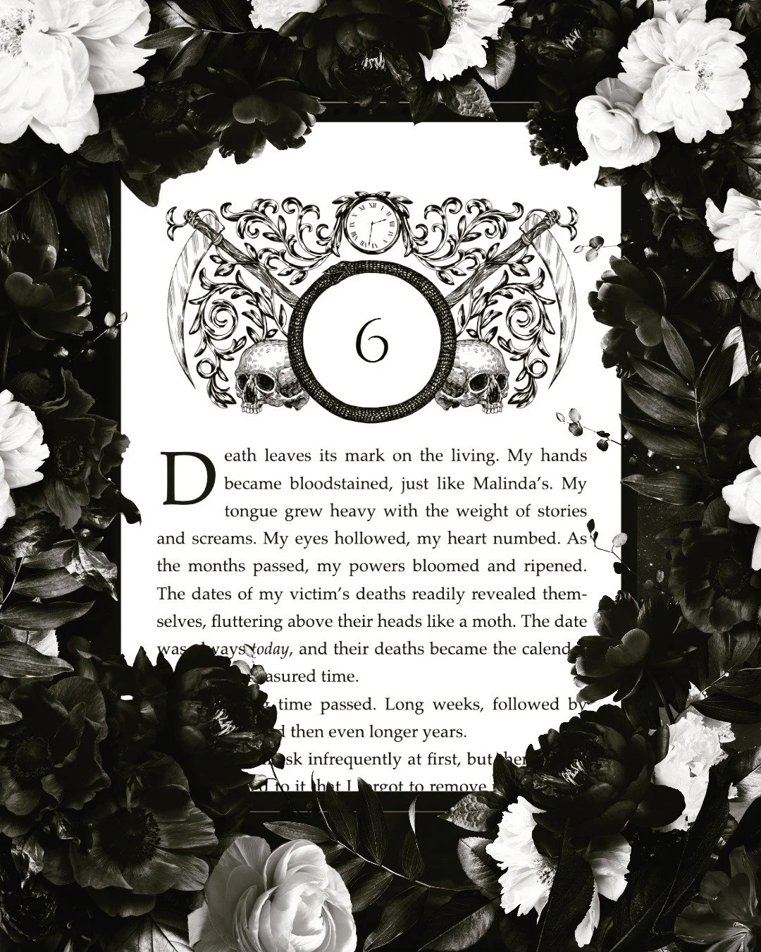 Beyond excited to reveal these incredible chapter headers by the talented @nong247 !
💀 💀 💀 

They are absolutely perfect for my gothic, dark fantasy retelling of the grim reaper and I absolutely love how they turned out. 

#gothicfiction #darkfant