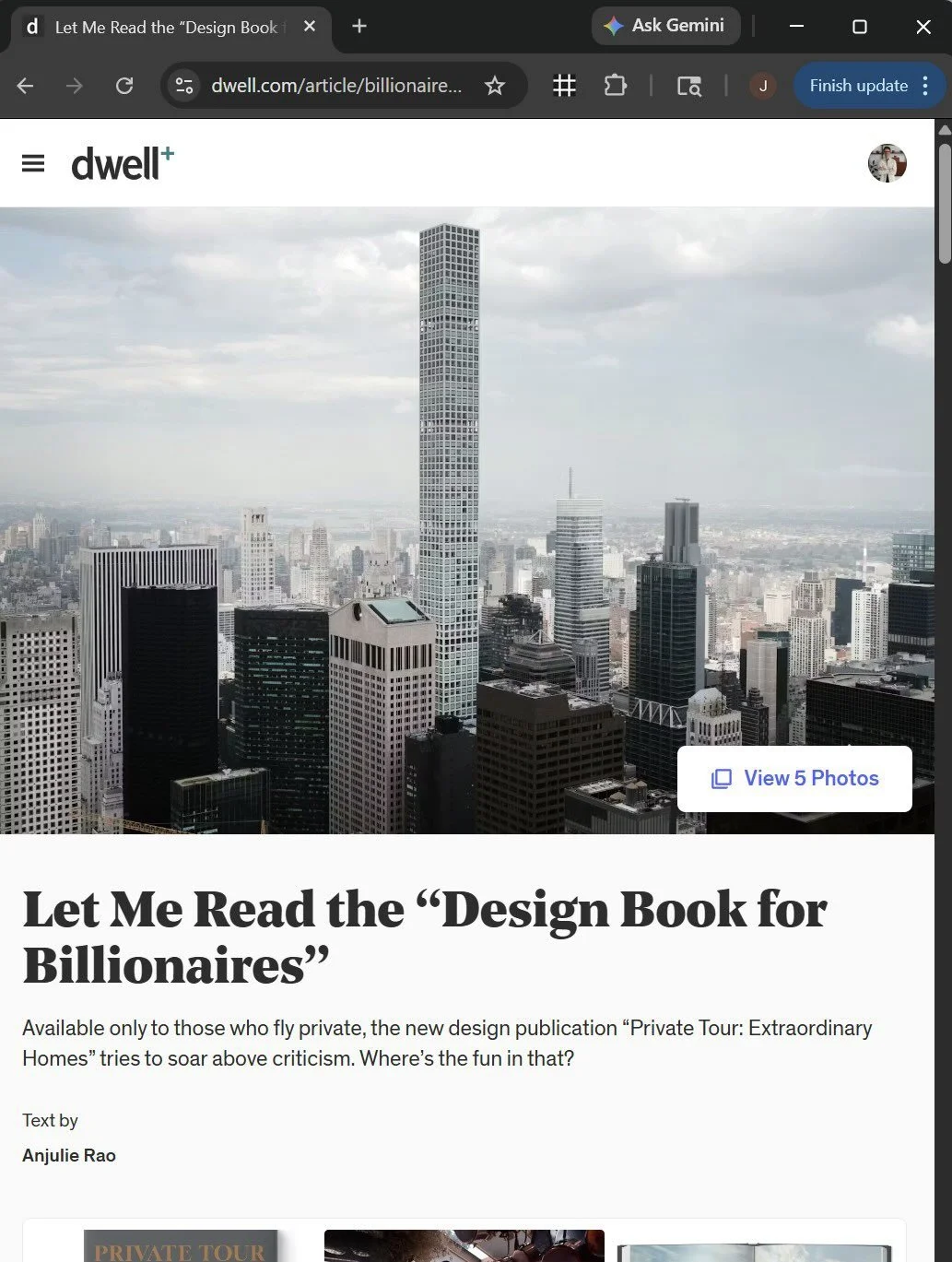 I sat down with @dwellmagazine&rsquo;s Anjulie Rao last week to discuss design media and the design community at large. We talked about the value of publicly sharing work and subsequent discourse- for both design-enthusiast readers and architects ref