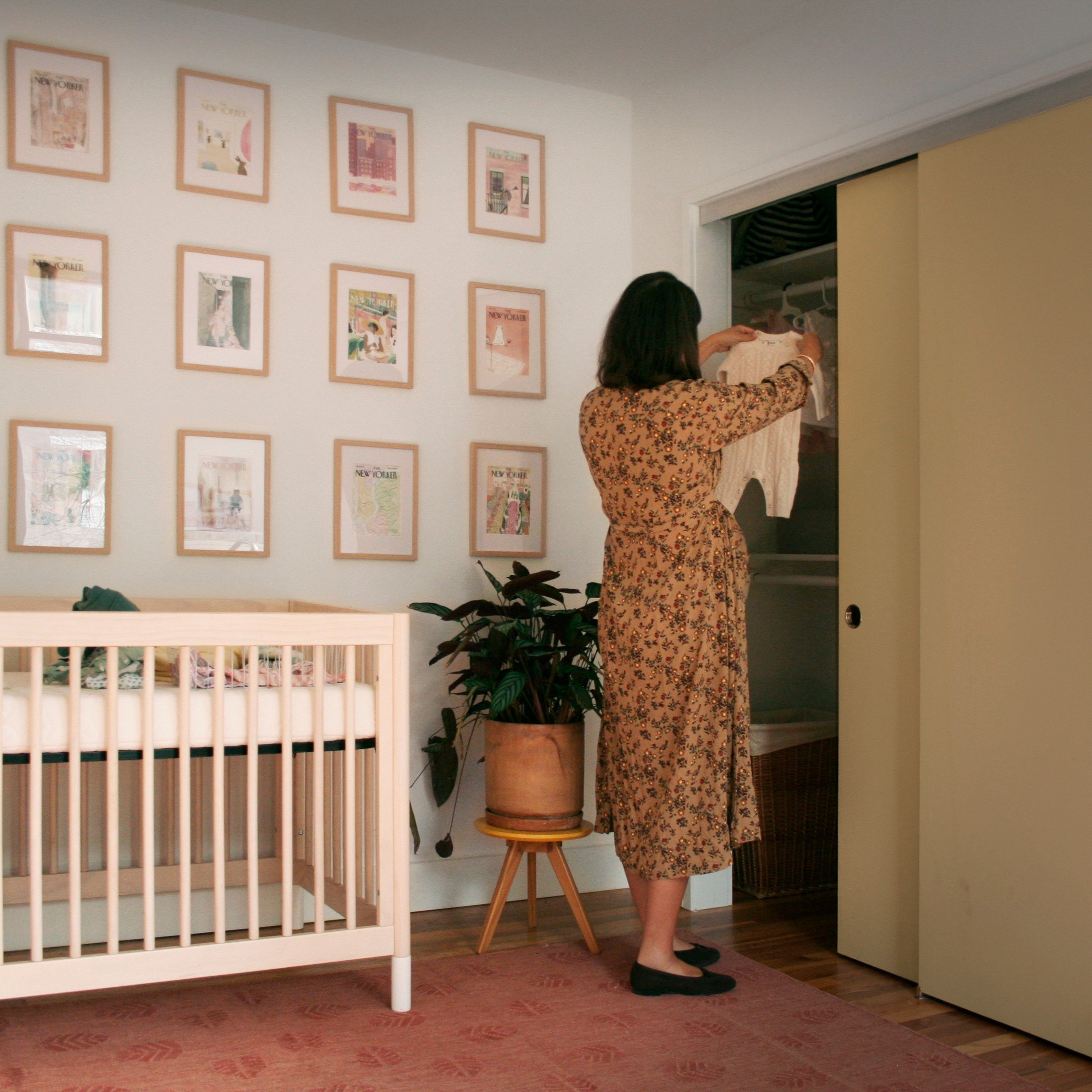 Happy mother's day to all the moms! Especially my wife Kim, in the nursery at our Brutalist Townhouse here, featured in @dwellmagazine in March.