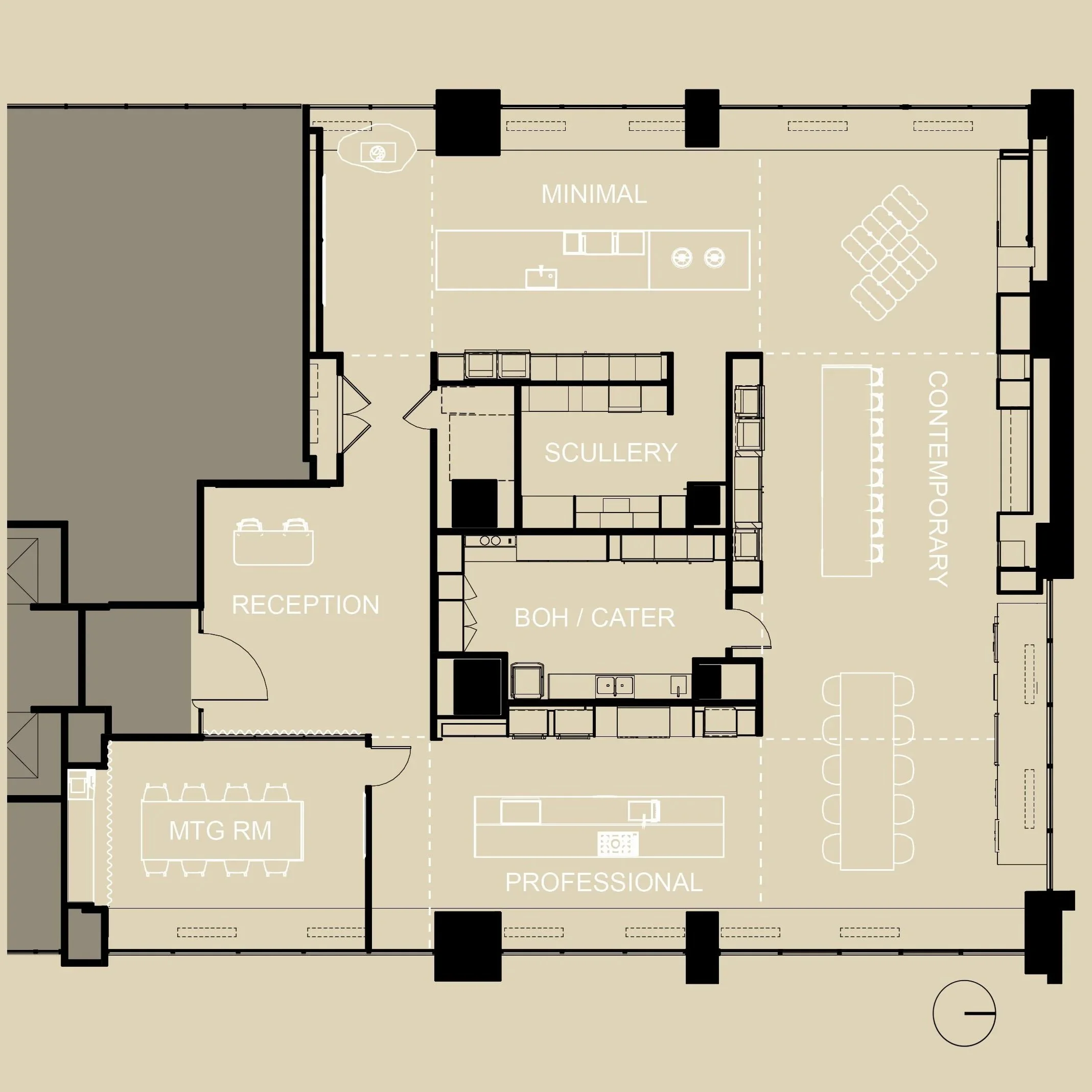 Floor plan of the Fisher & Paykel Experience Center at the A&D Building in Manhattan