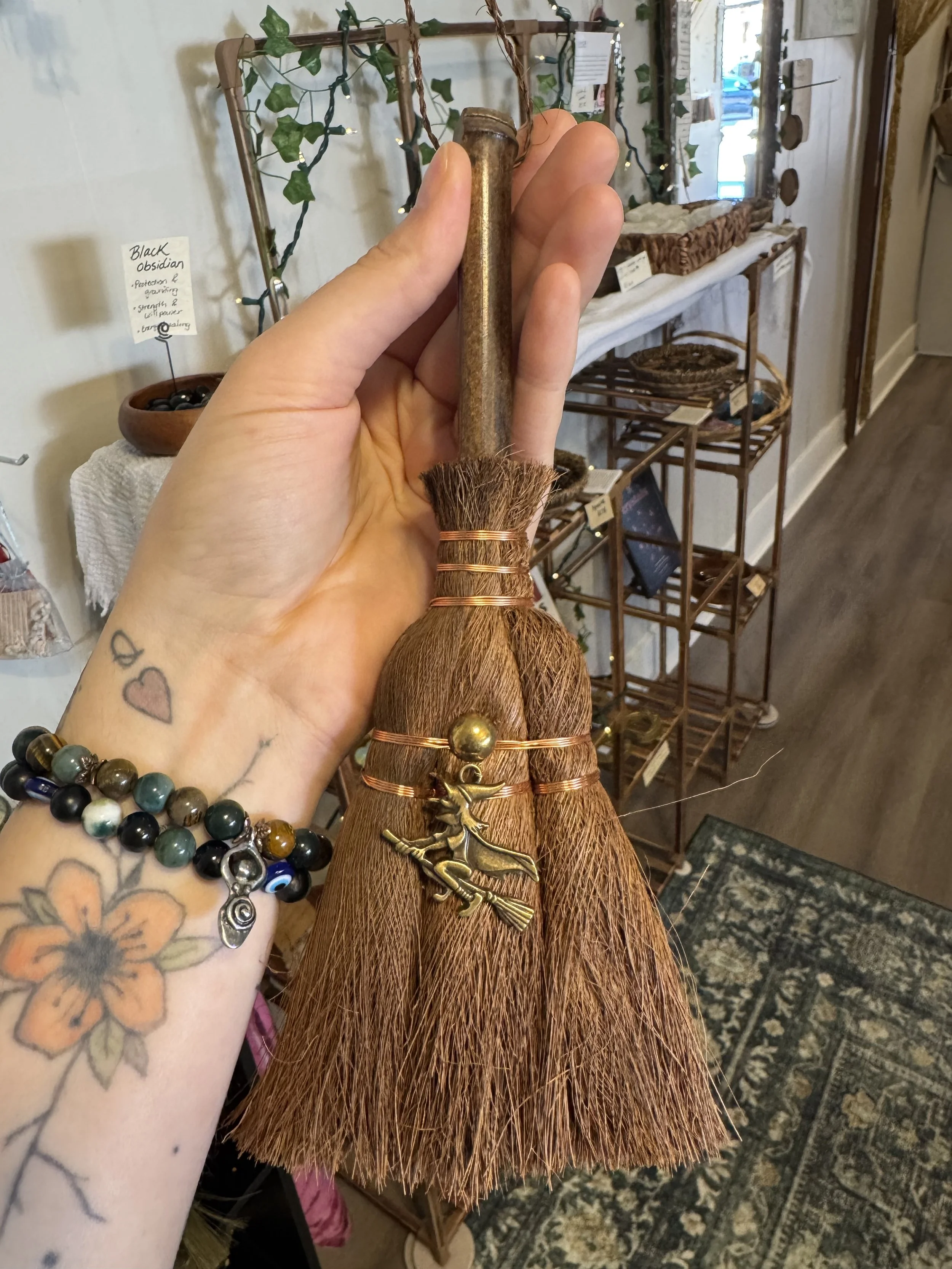 Witch Riding Altar Broom