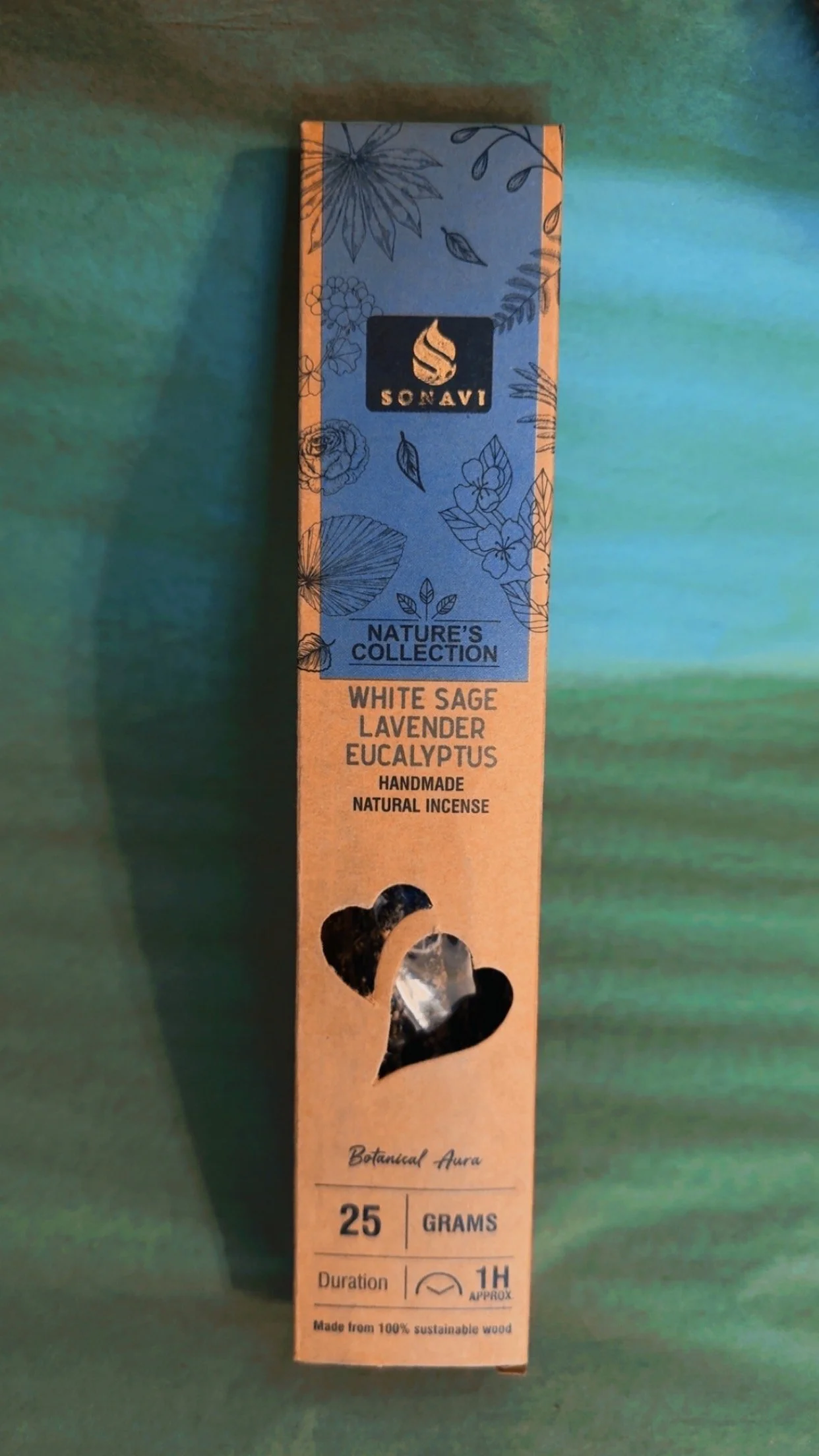 White Sage, Lavender, Eucalyptus Hand Rolled Incense