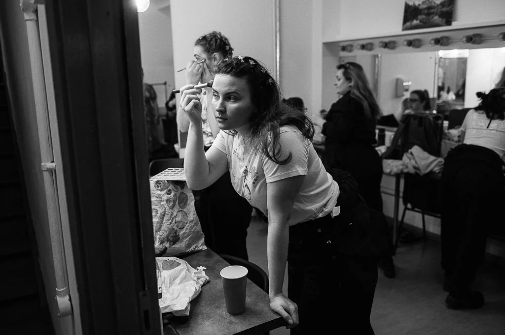 Behind the scenes of a live theatre performance at The Carriageworks Theatre in Leeds Yorkshire
