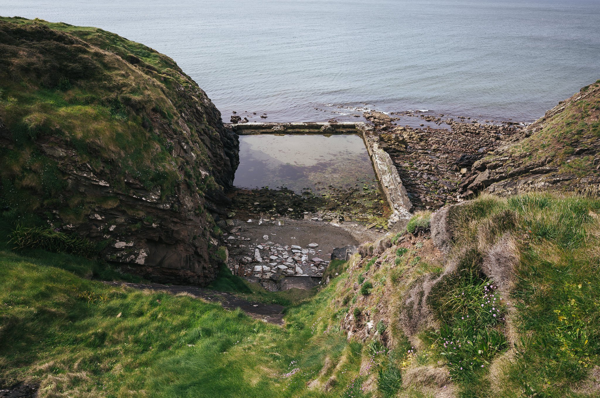 Victorian tidal swimming pool, Peel, Isle of Man