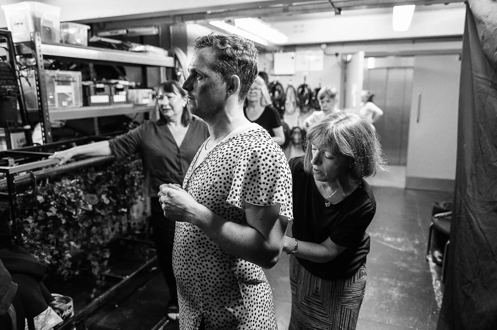 Behind the scenes of a live theatre performance at The Carriageworks Theatre in Leeds Yorkshire